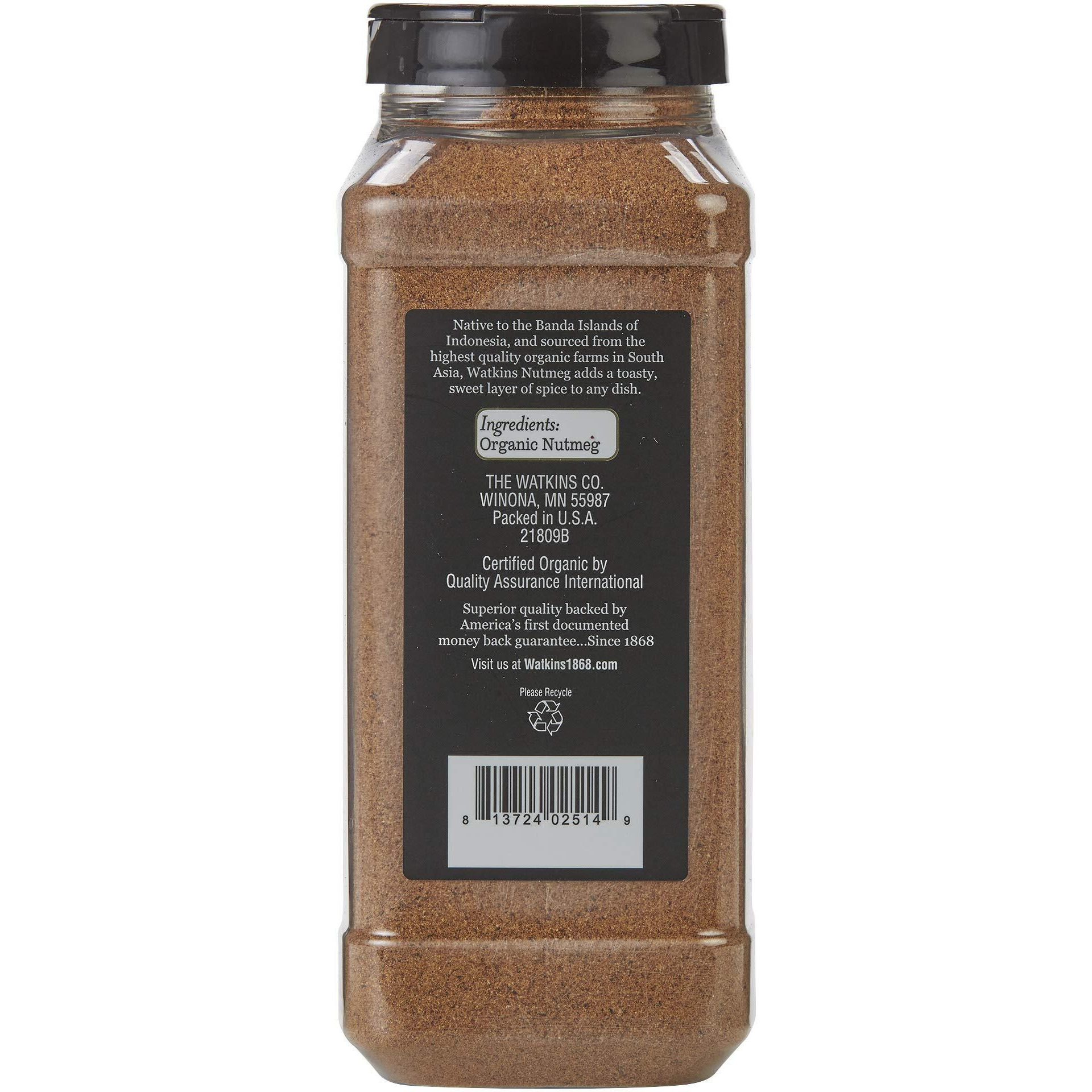 Watkins Gourmet Spice, Organic Ground Nutmeg, Bulk Food Service Size, 17.5 Oz (Pack Of 1)