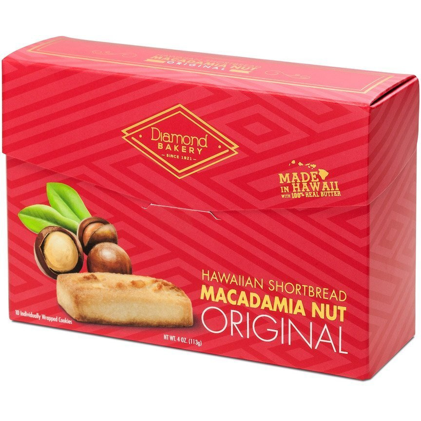 Hawaiian Shortbread Macadamia Nut Cookies, Original 4 Ounce (113G)