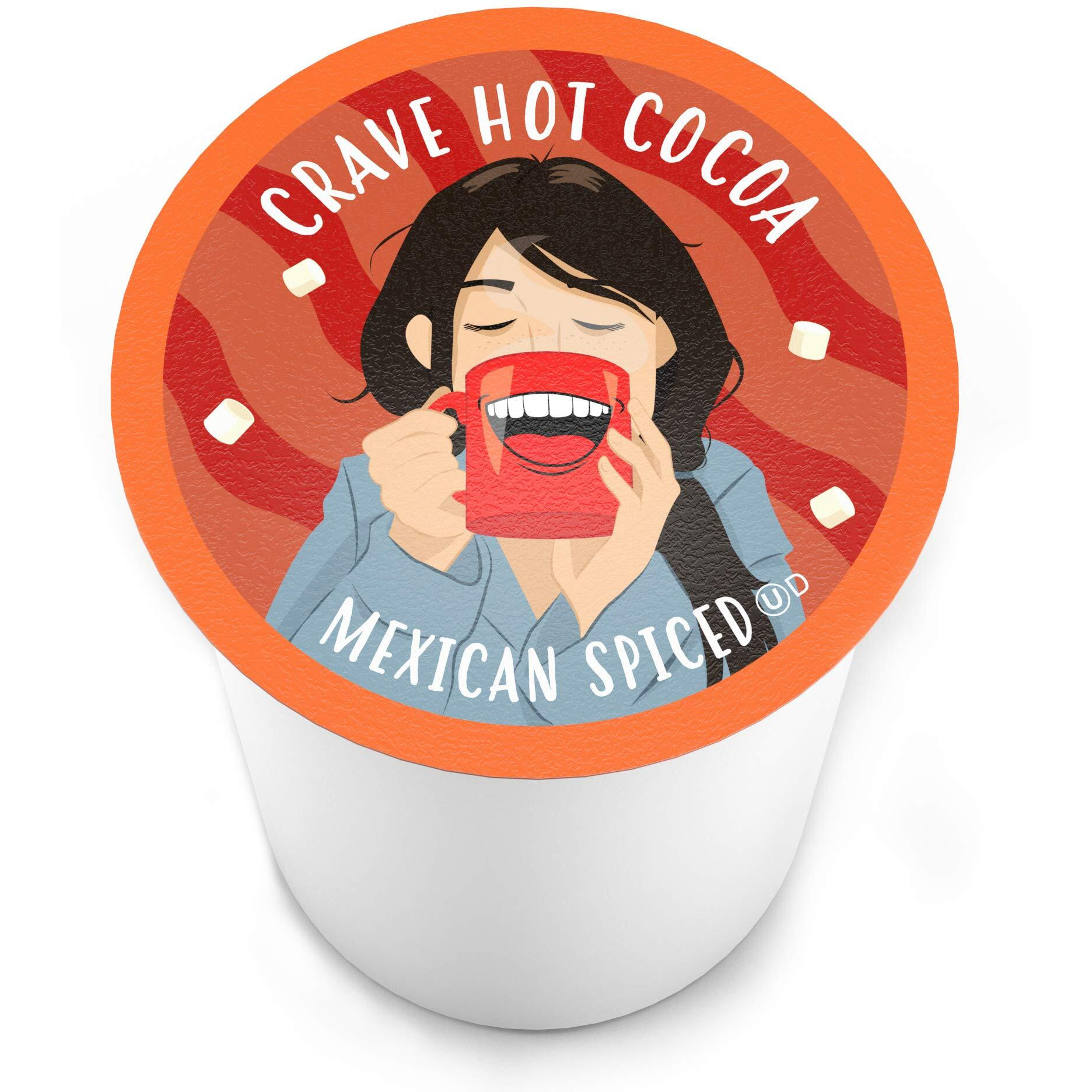 Crave Hot Chocolate Pods, Compatible With K-Cup Brewers, Mexican Spice Cocoa, 40 Count