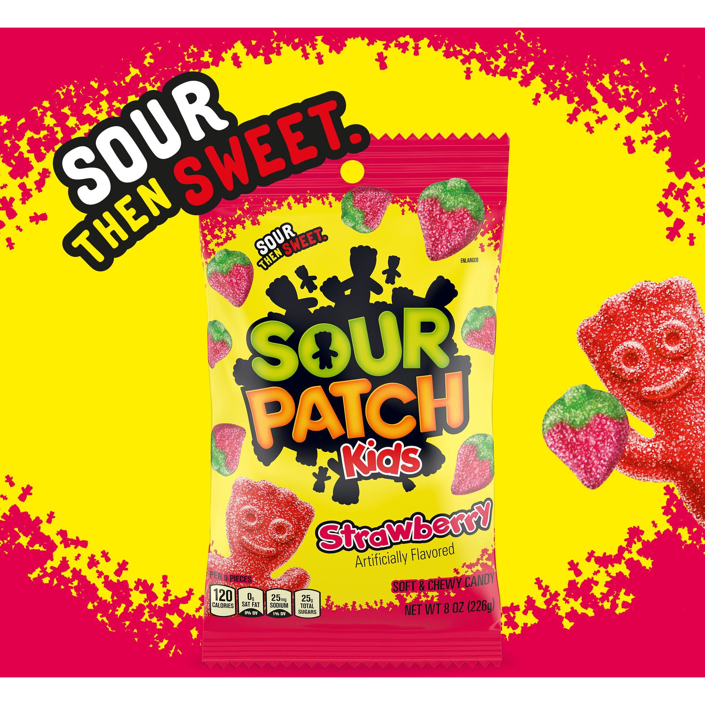 Sour Patch Kids Strawberry Soft & Chewy Candy, 8 Oz
