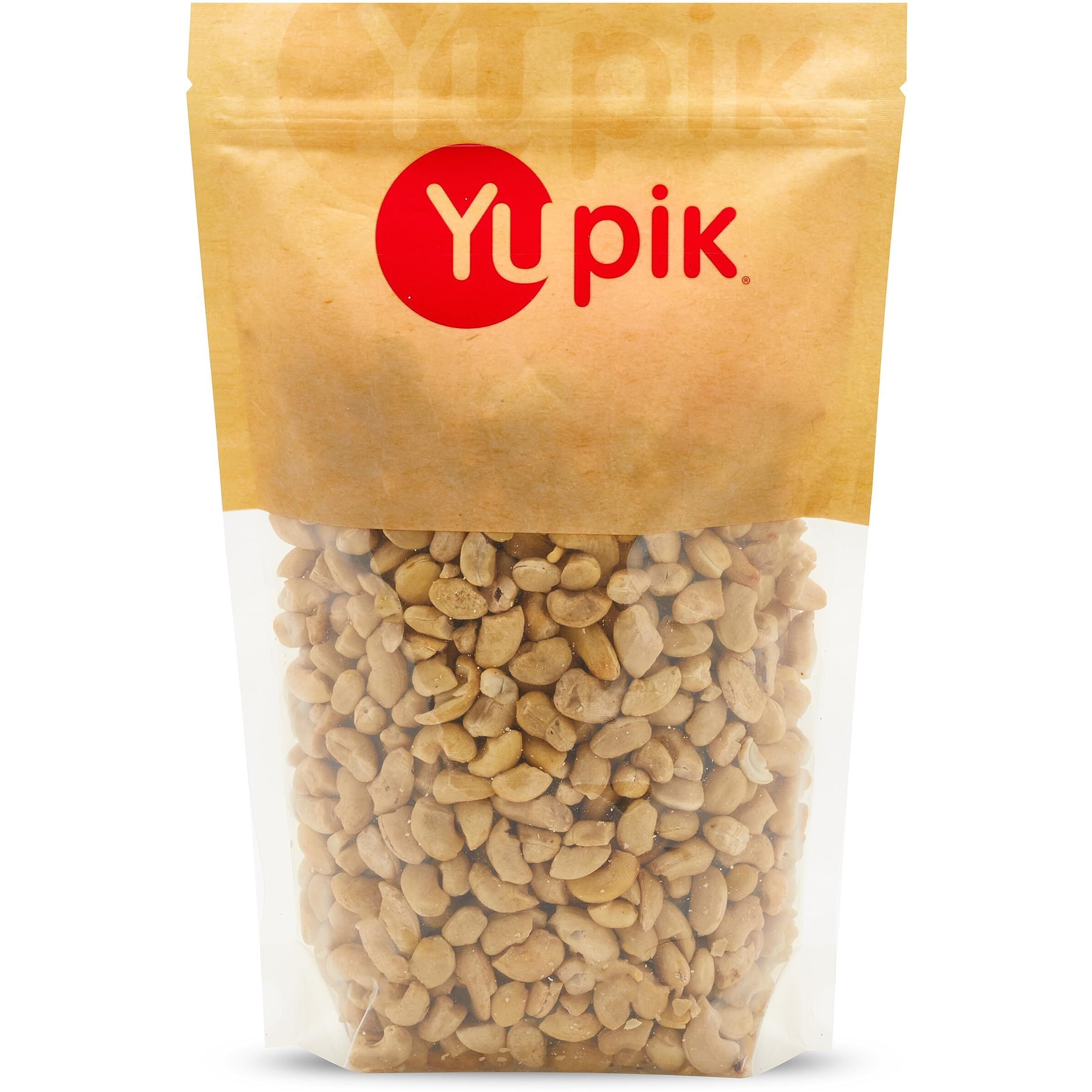 Yupik Roasted Unsalted Cashews, Butts, 2.2 Lb, Gluten-Free, Kosher, Vegan, Broken Nuts, Crunchy Cashew Pieces, No Added Salt, Lightly Roasted, Source Of Protein & Iron, Savory Snacks