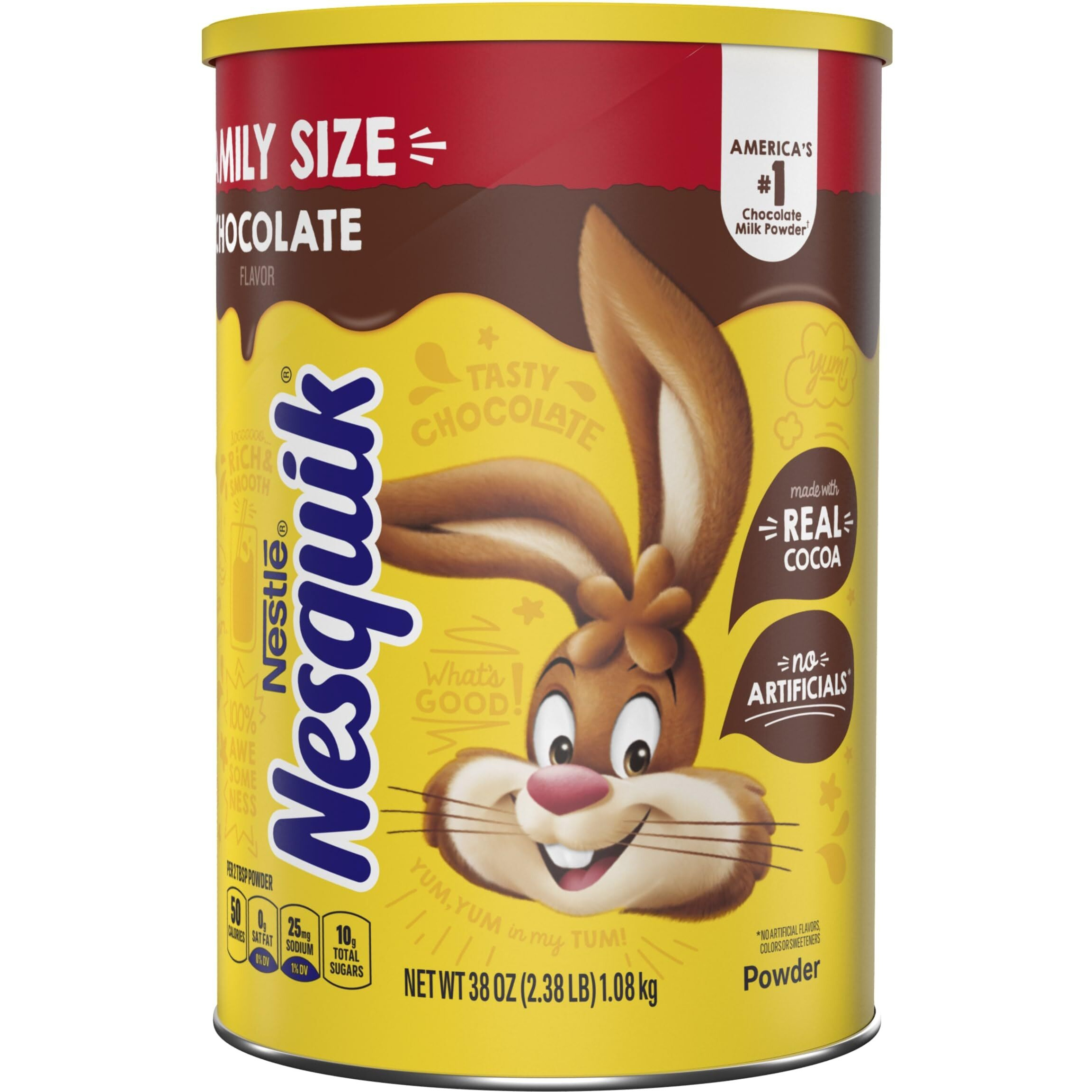 Nesquik Chocolate Flavor Powder Drink Mix Canister