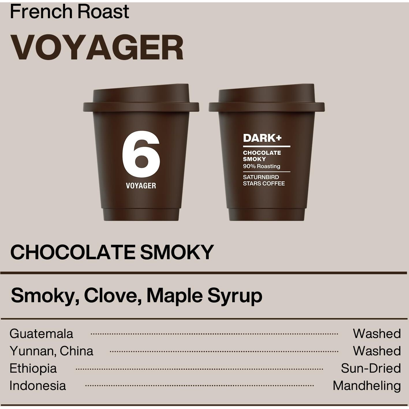 Saturnbird Coffee Instant Cold Brew, French Roast (No.6), 100% Arabica Coffee Powder, Enjoy Cold/Hot, 24 Single Serves Perfect For Iced Coffee, Camping, Travel, Home, Office