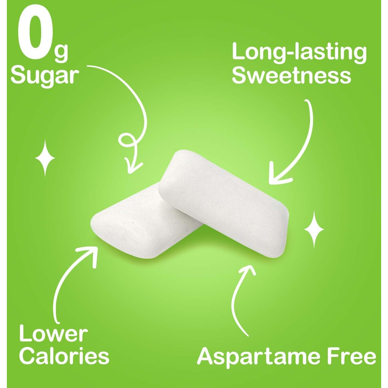 Dc24 Daily Care Xylitol Chewing Gum With Erythritol, Aspartame Free & Sugar Free Gum, Low-Calorie, Sugarless, Long Lasting Spearmint, 60-Piece Pack, 4 Packs