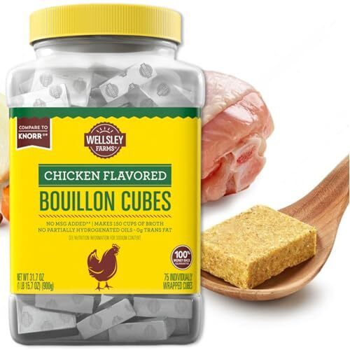 Wellsley Farms Chicken Flavored Bouillon Cubes (Formerly Berkley & Jensen)