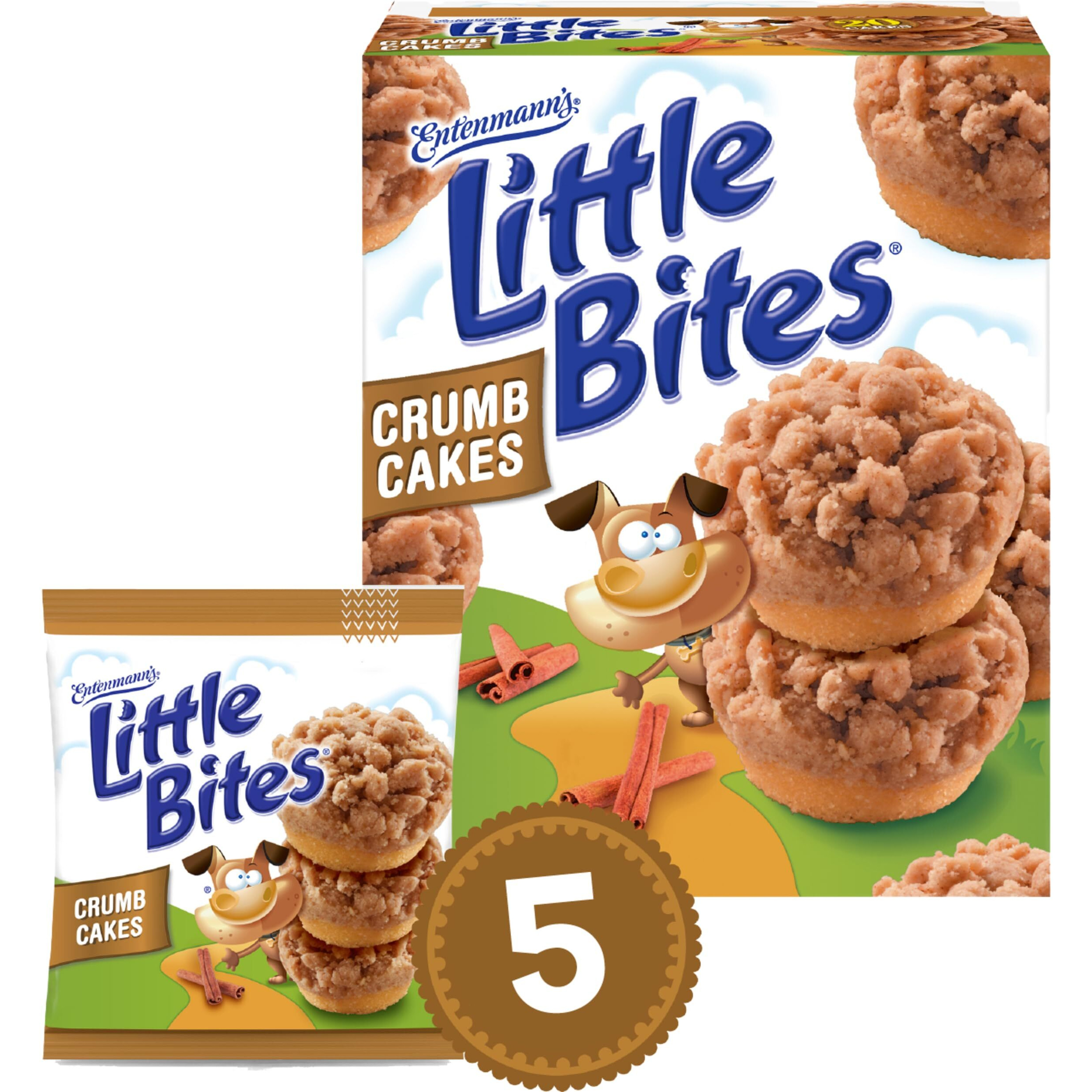 Little Bites Crumb Cake Muffins, 5 Individual Packs, (4 Ct Each), Cinnamon & Brown Sugar Mini Muffins, 8.75 Oz Multipack