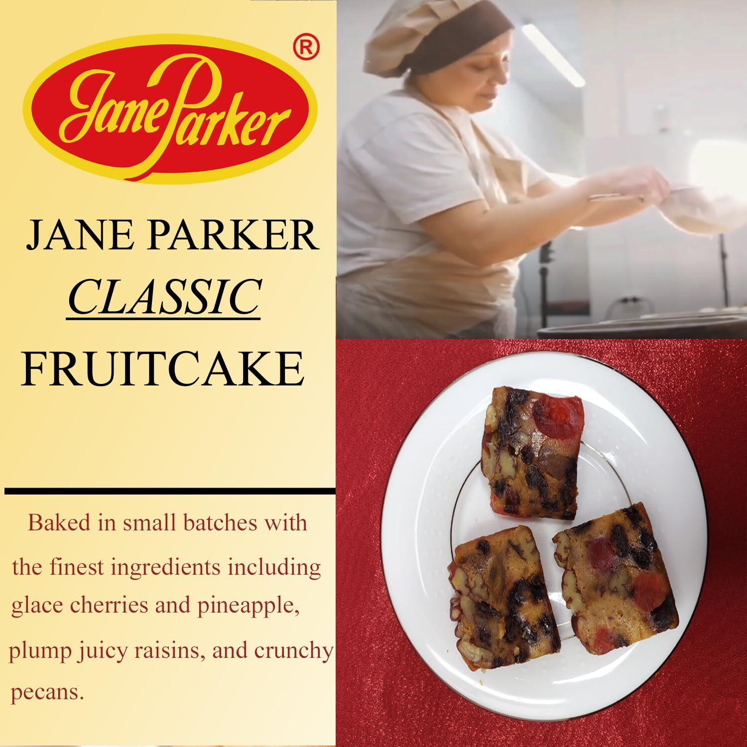Jane Parker Fruitcake Classic Fruit Cake 30 Individually Wrapped Slices