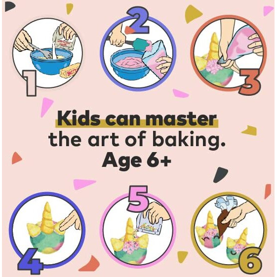 Duff Goldman Diy Kids Baking Kit By Baketivity - Bake Unicorn Rainbow Cookies With Premeasured Ingredients | Best Family Fun Activity Cookie Making Kit, Baking Gift Set For Girls, Boys, Teens, Adults