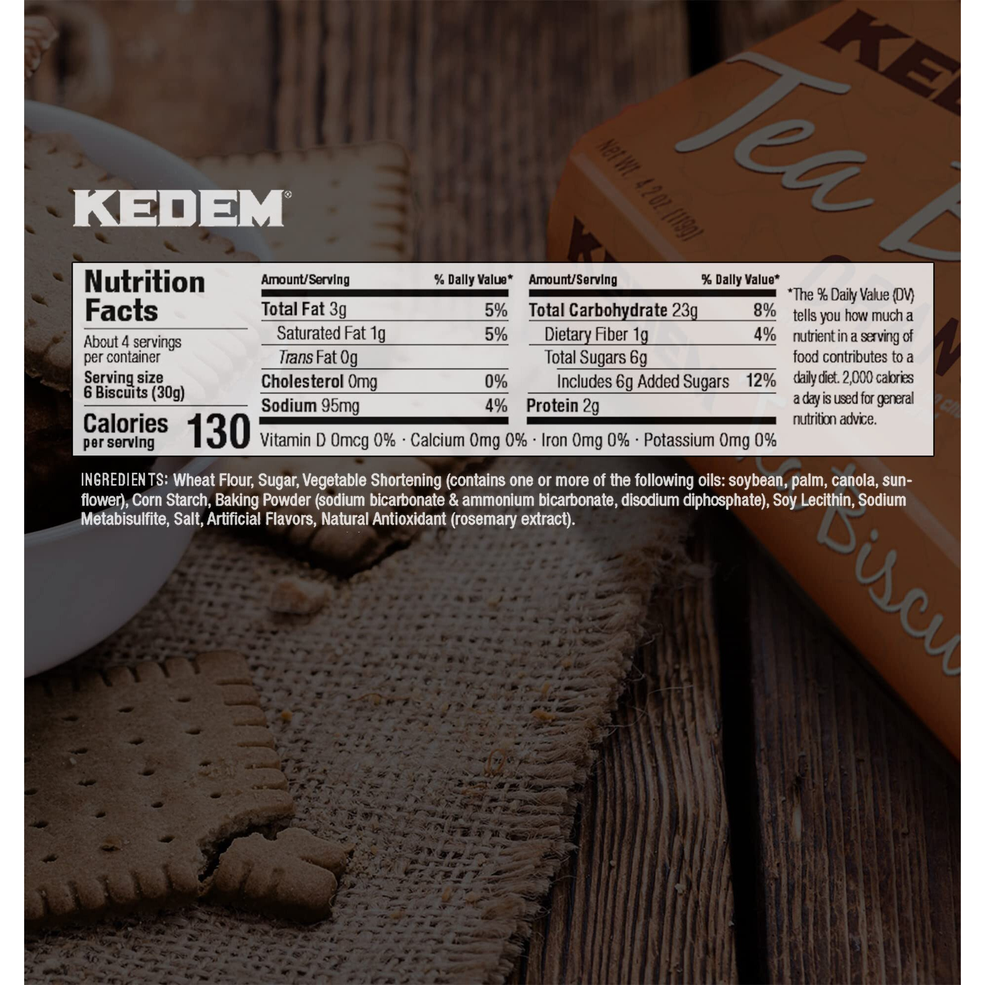 Kedem, Orange Tea Biscuits, 4.2Oz Bag (3 Pack) | Thin & Crisp Tea Biscuits, Great Dunking Cookie