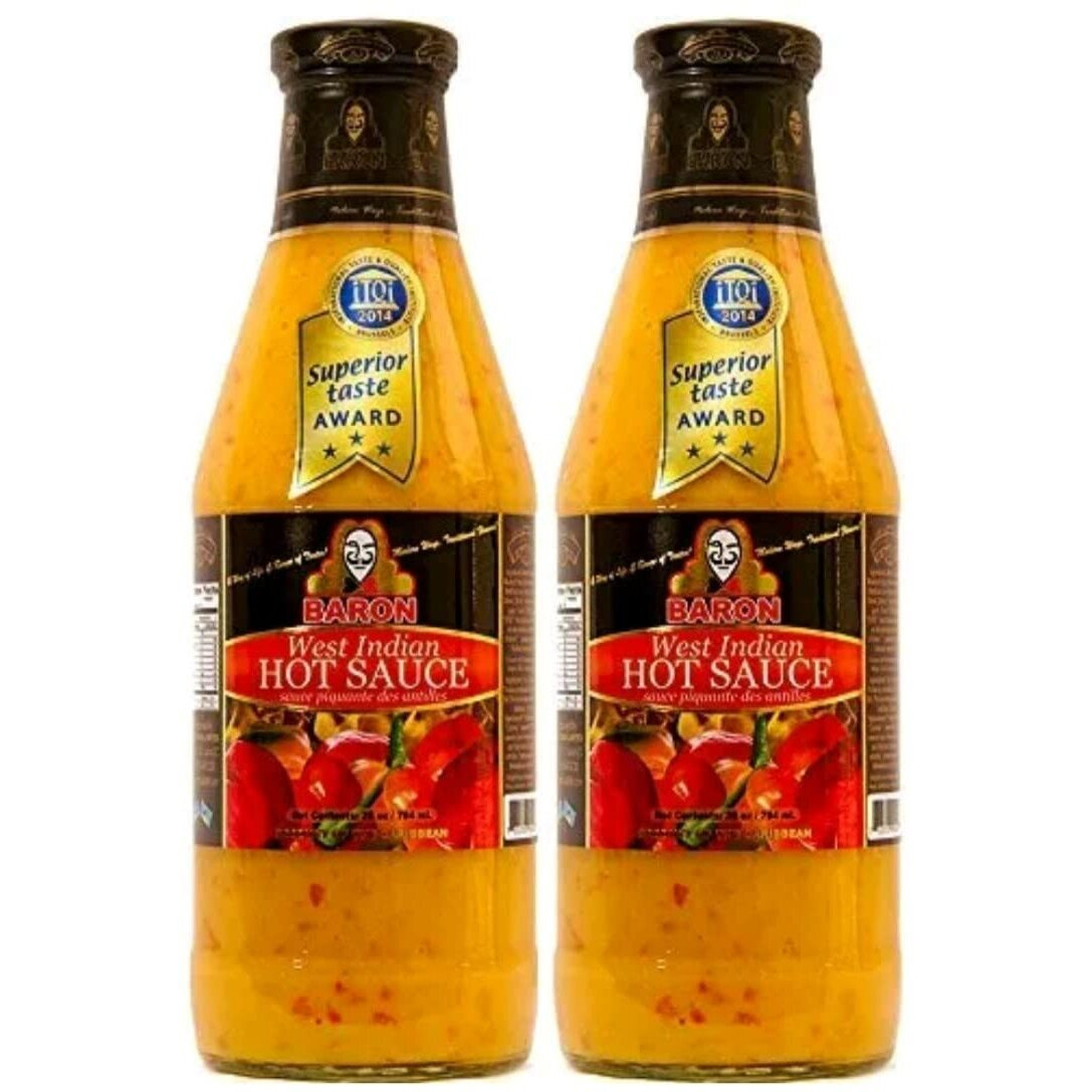 Baron West Indian Hot Sauce 28 Ounce (Pack Of 2)