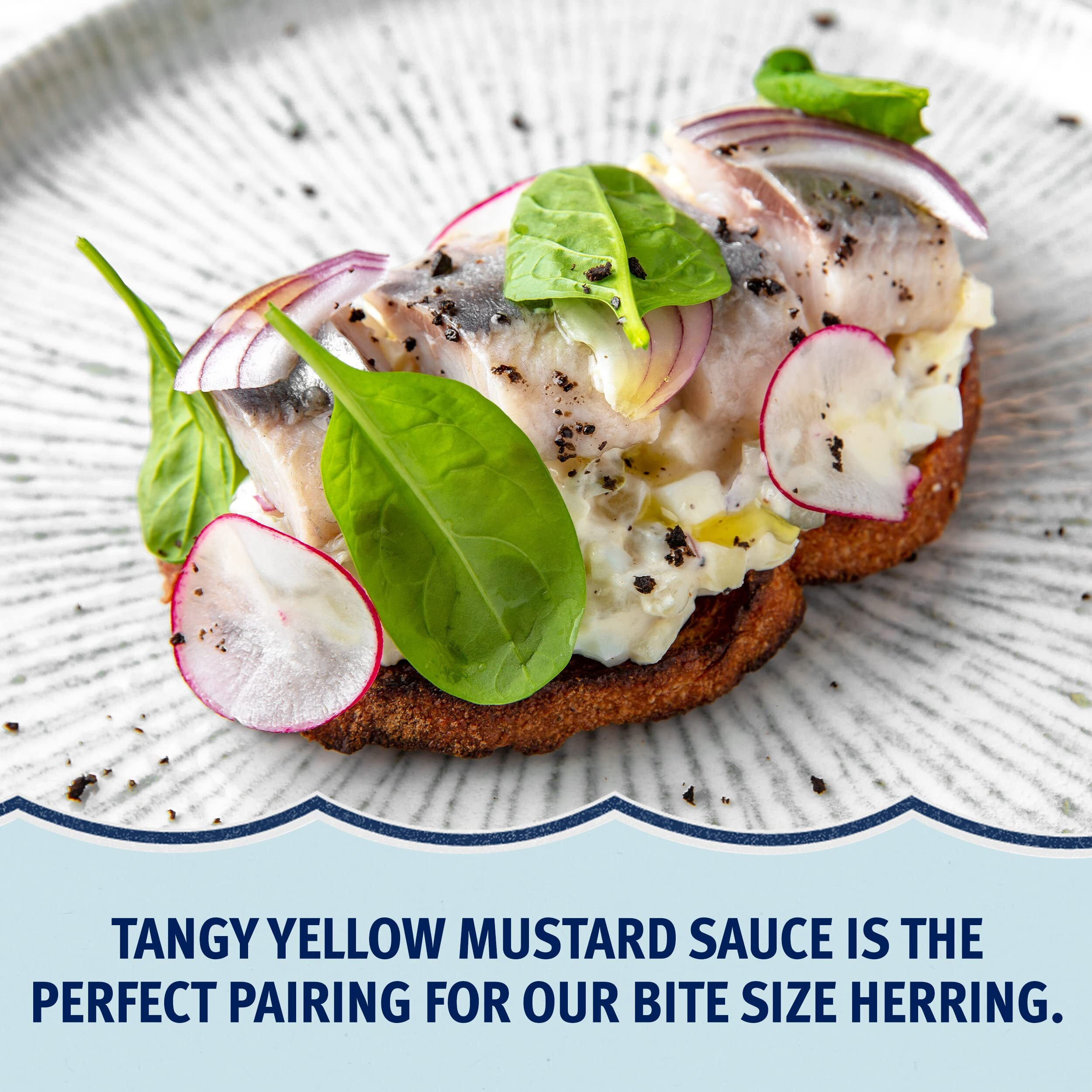 Beach Cliff Wild Caught Fish Steaks In Mustard Sauce, 3.75 Oz Can (Pack Of 12) - 17G Protein Per Serving - Gluten Free, Keto Friendly - Great For Pasta & Seafood Recipes