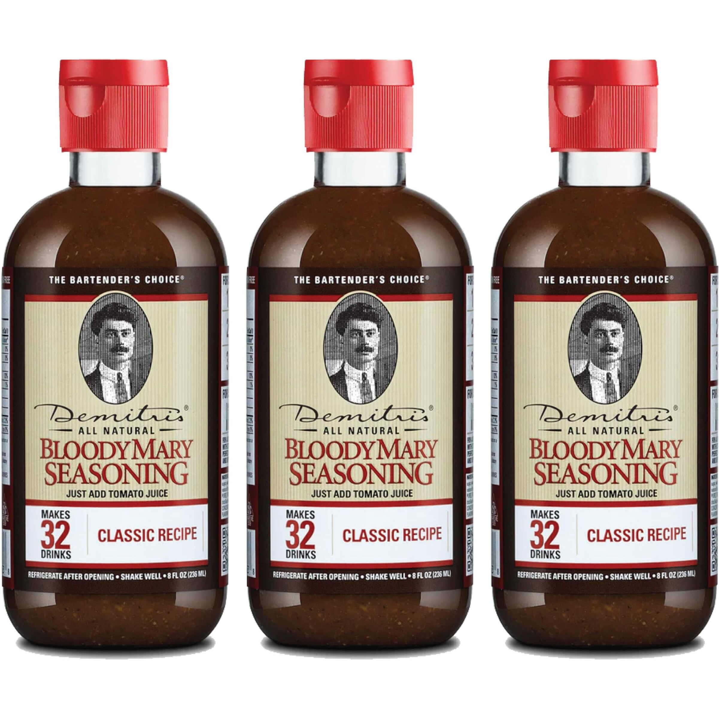 Demitr's Bloody Mary Seasoning Classic Recipe, 8Oz Bottles (Pack Of 3)