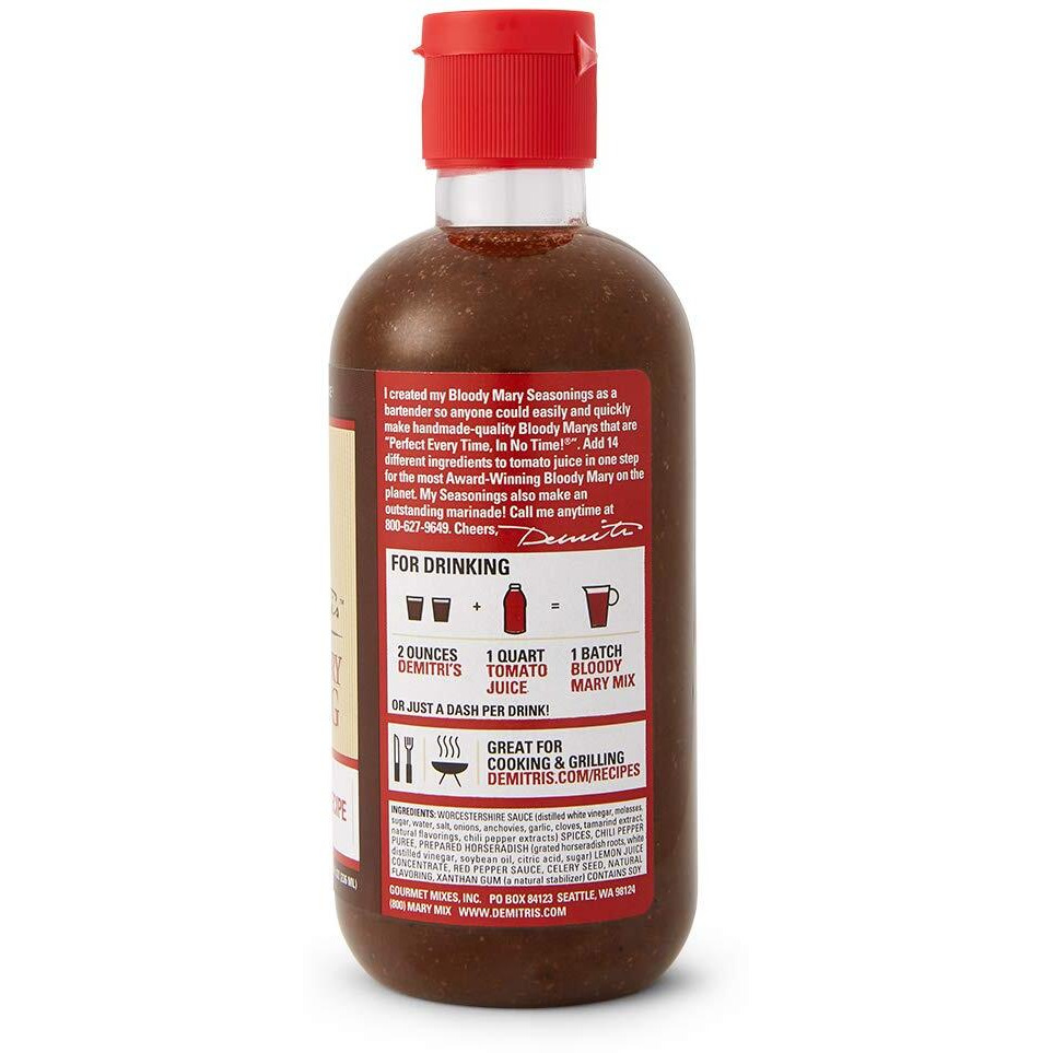 Demitr's Bloody Mary Seasoning Classic Recipe, 8Oz Bottles (Pack Of 3)