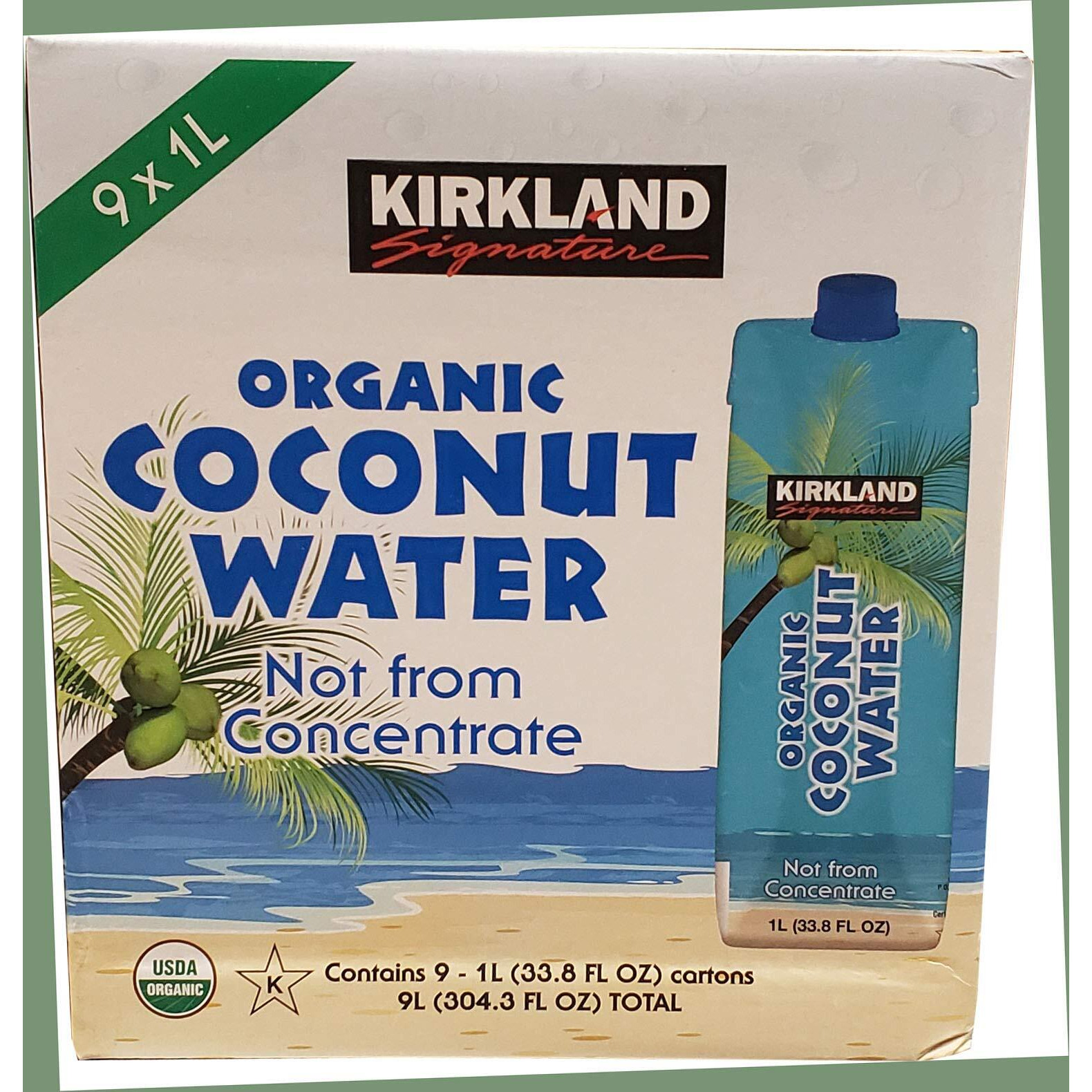 Kirkland Signature Kirkland Signature Organic Coconut Water 9/33.8 Fl Oz Net Wt 304.3 Fl Oz, 304.3 Fl. Oz.