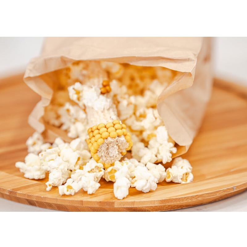 Microwave Popcorn On The Cob (10 Count), Poppin' Cobs Popcorn, 10 Individually Wrapped Popcorn Cobs W/Bags, Gluten Free And Non- Gmo