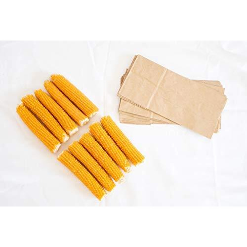Microwave Popcorn On The Cob (10 Count), Poppin' Cobs Popcorn, 10 Individually Wrapped Popcorn Cobs W/Bags, Gluten Free And Non- Gmo