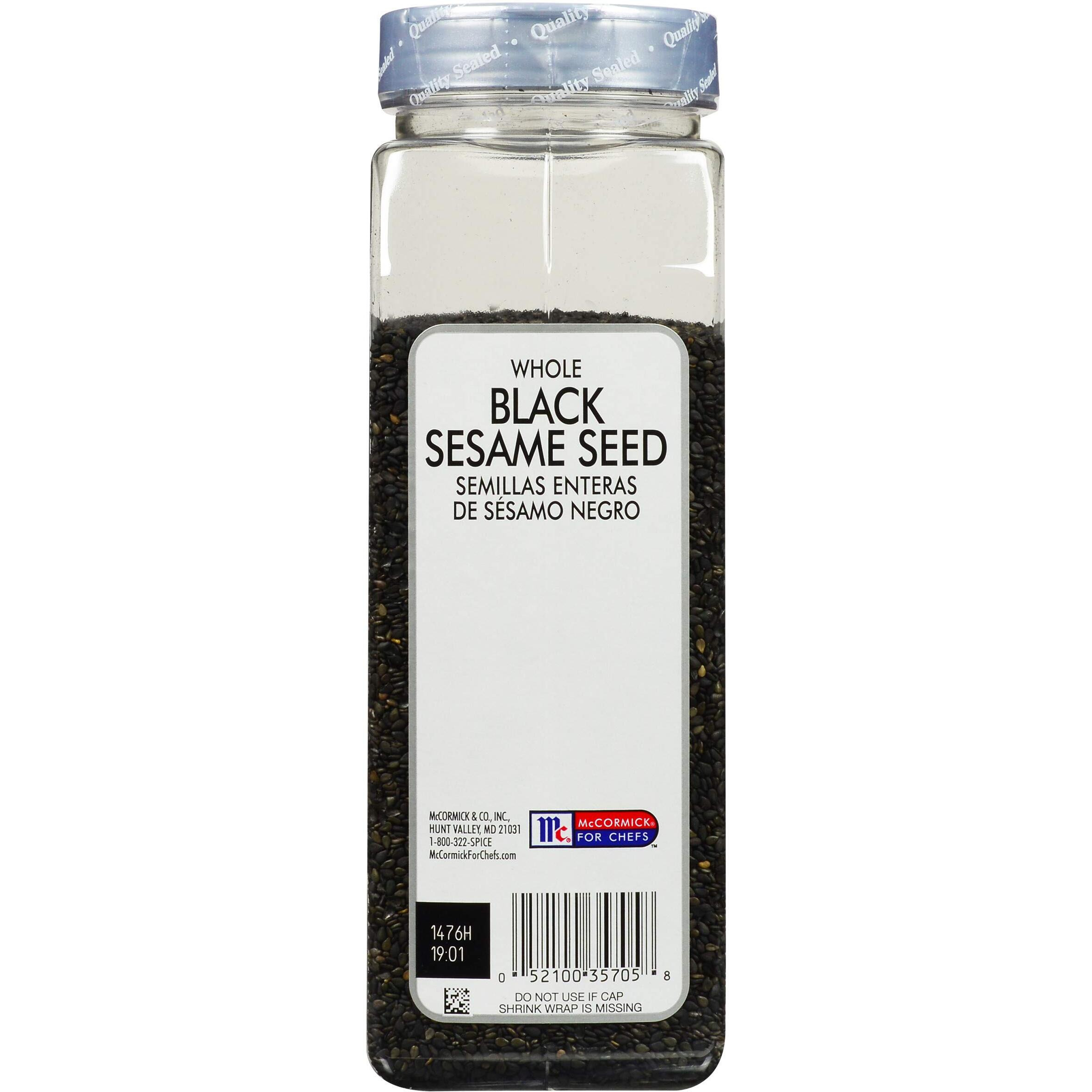 Mccormick Culinary Whole Black Sesame Seeds, 18 Oz - One 18 Ounce Container Of Black Sesame Seeds, Perfect For Stir-Fries, Sushi, Chow Mein And More
