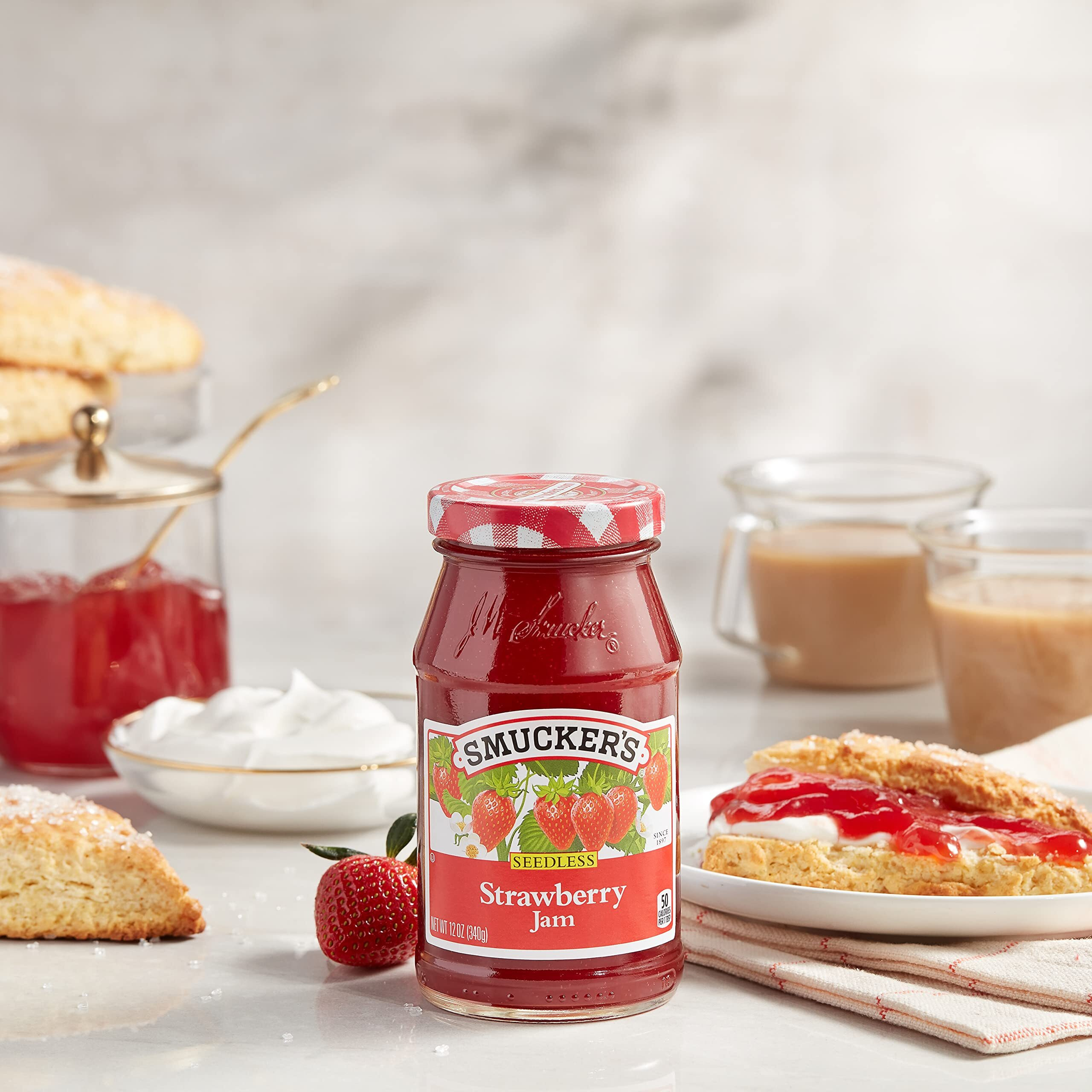 Smucker's Seedless Strawberry Jam, 12 Ounces (Pack Of 6)