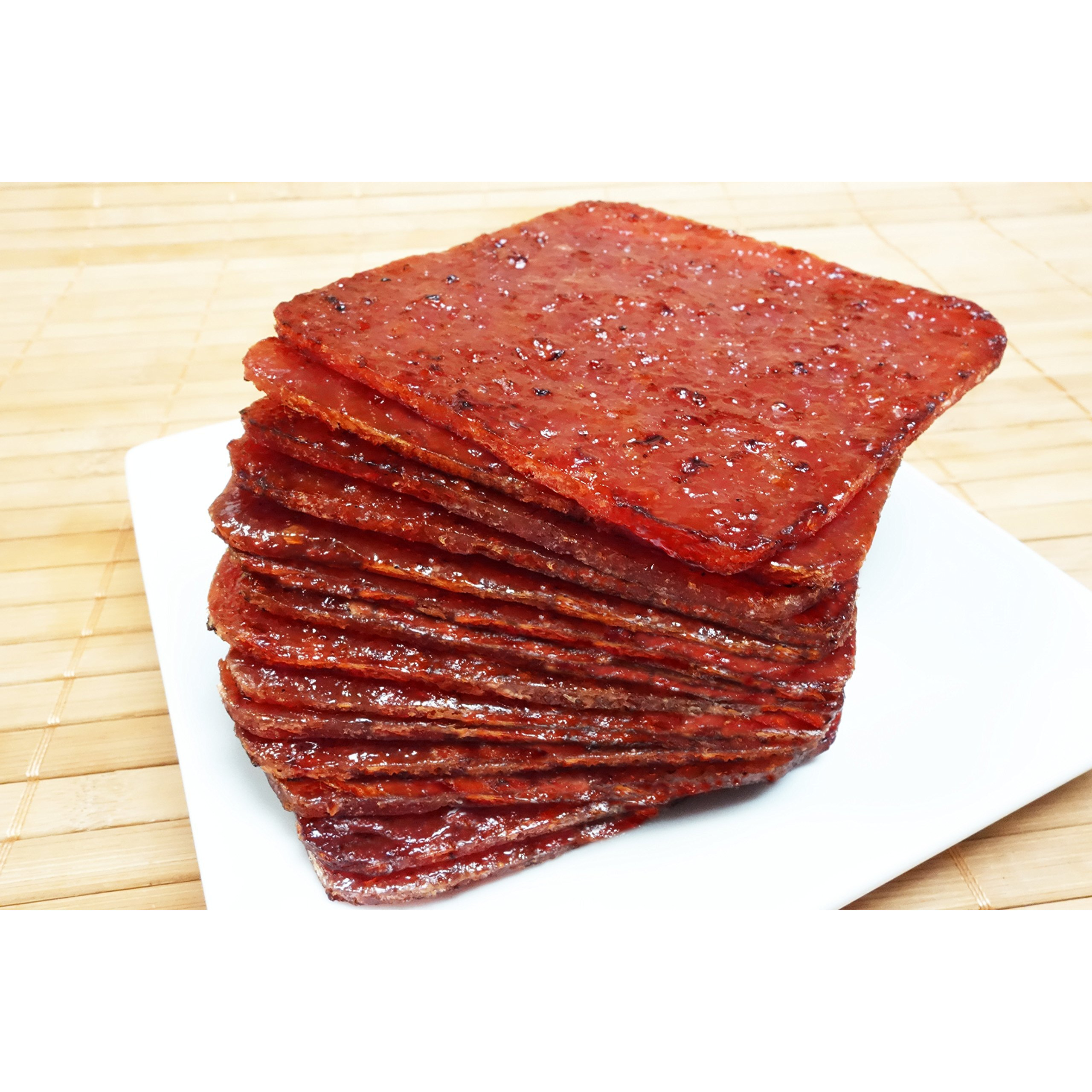 Singapore Street Food, Fire-Grilled Tender Pork Jerky (Original Flavor - Square Shaped 12Oz) *Grilled Fresh To Your Order *Shipped The Same Day - L.A. Times "&quotHandmade Gift"" Winner