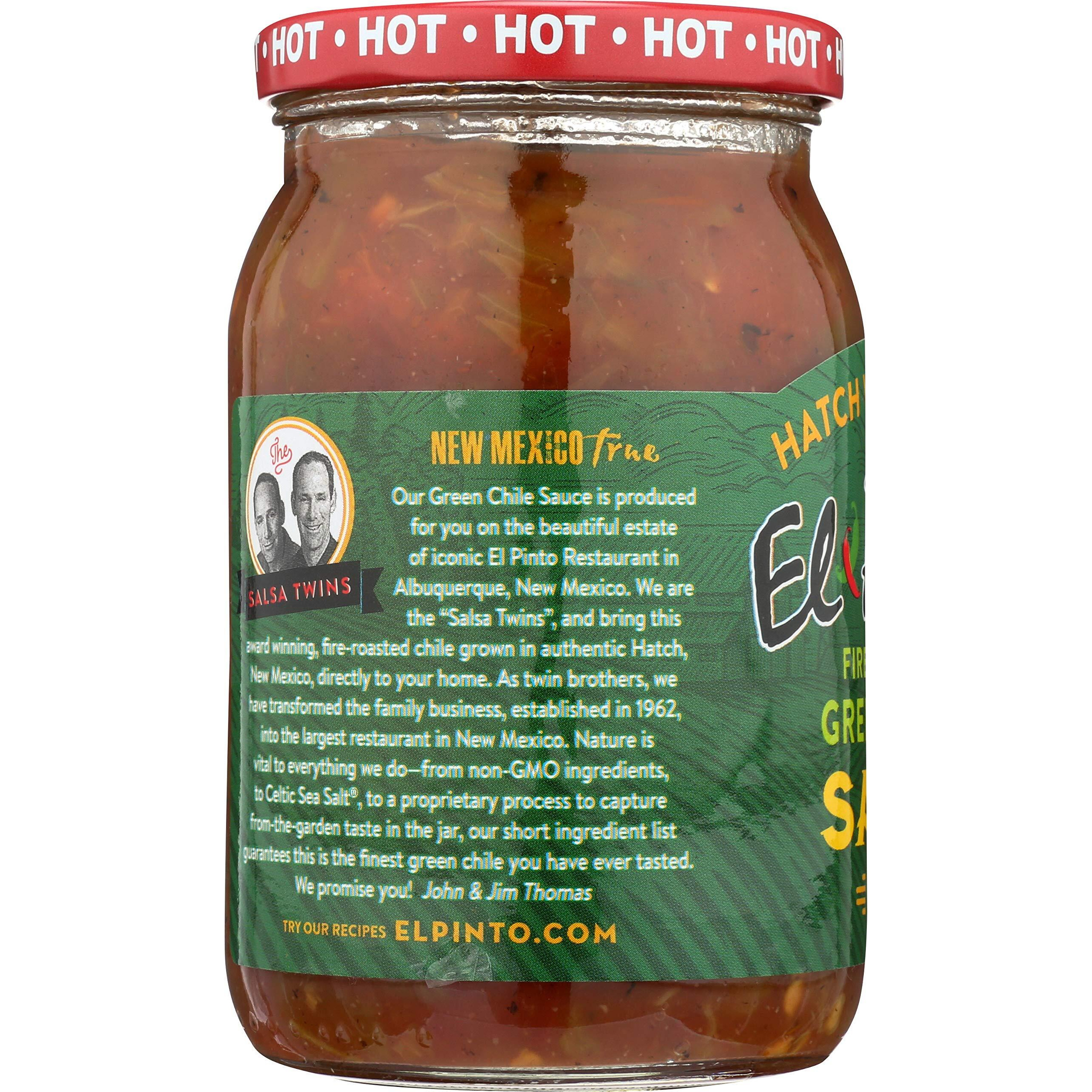 El Pinto All Natural Green Chile Sauce Hot, 16 Oz (Pack Of 6)