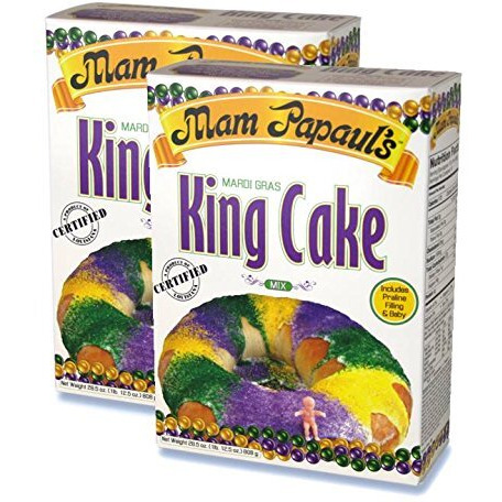 Mam Papaul's Mardi Gras King Cake Mix Kit 28.5 Oz - 2 Pack