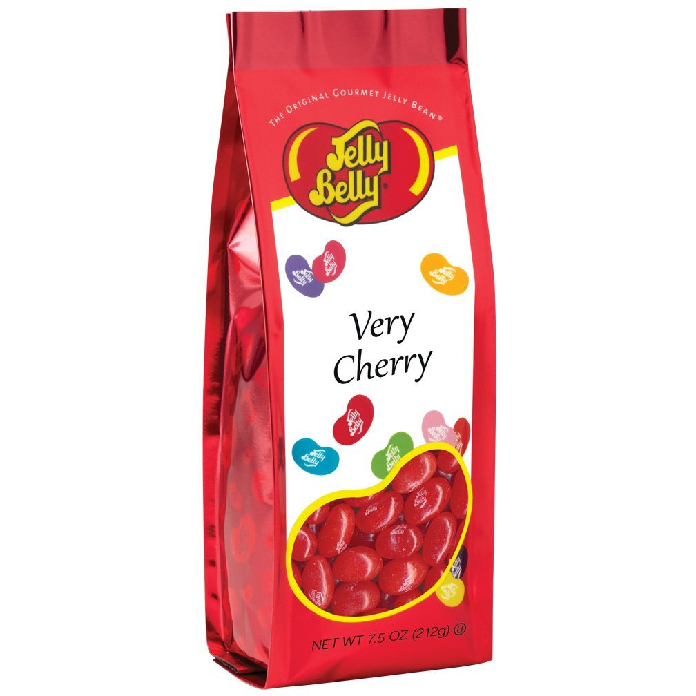 Jelly Belly Very Cherry Jelly Beans - 7.5 Oz Gift Bag - Genuine, Official, Straight From The Source