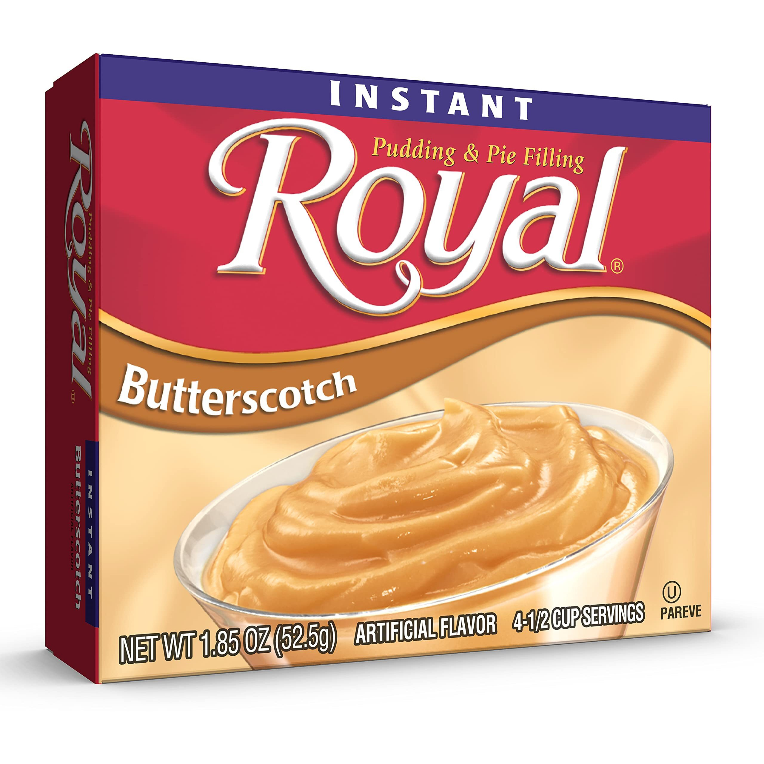 Royal Instant Pudding Dessert Mix, Butterscotch, Fat Free (12 - 1.8 Oz Boxes)