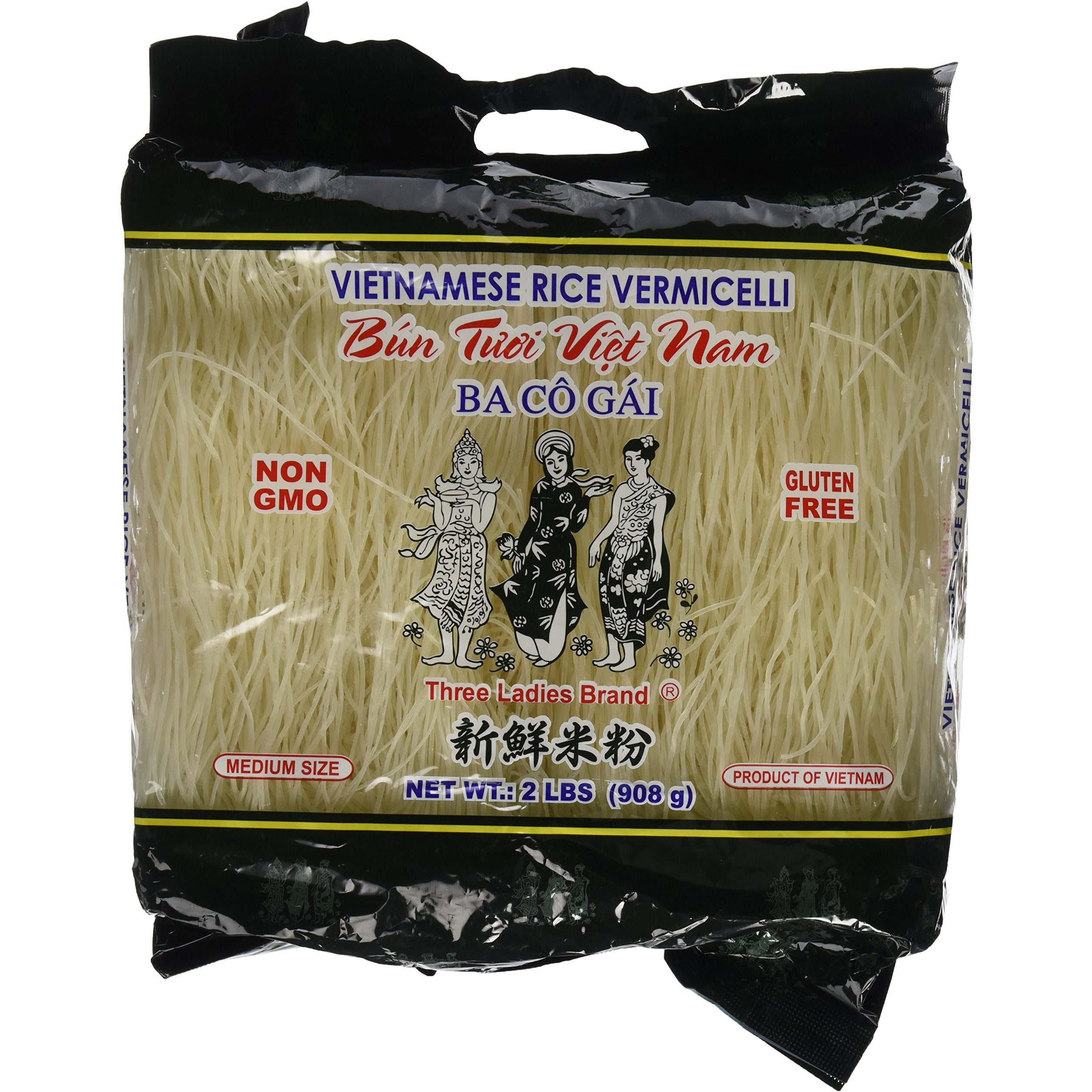 Three Ladies Brand Vietnamese Rice Vermicelli, 2Lbs (Pack Of 2)
