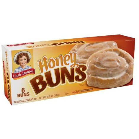 Little Debbie Honey Buns, 48 Individually Wrapped Breakfast Pastries (8 Boxes)
