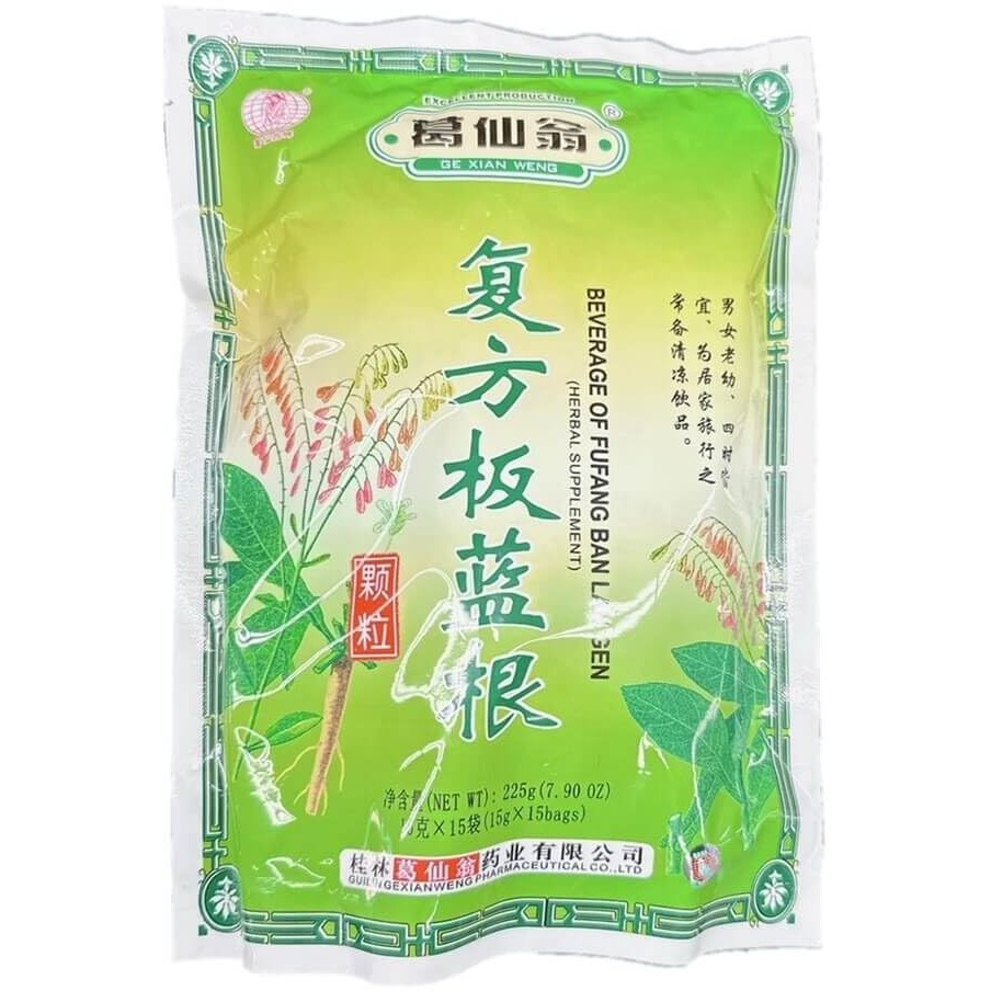 Banlangen Tea , Fufang Banlangen Keli , 15 Individual Sachets - 3 Pak