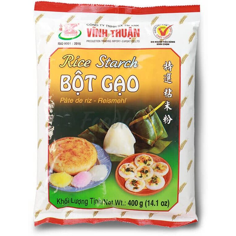 Vinh Thuan - Rice Starch - Gluten Free - Bot Gao, 1 Bag (14.1 Oz)