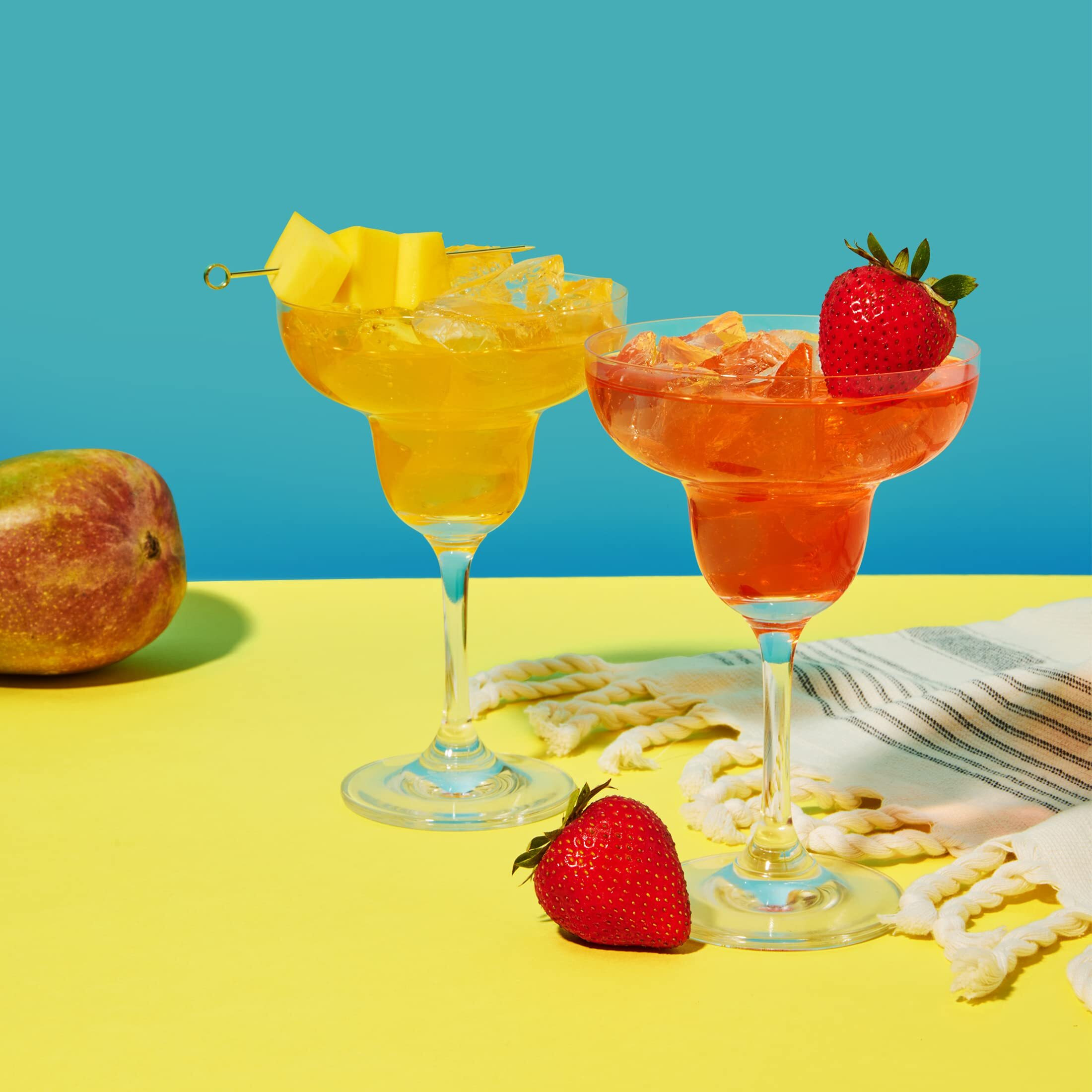 Thoughtfully Cocktails, Margarita Mixer Gift Set, 2.3 Ounces Each, Flavors Include Blood Orange, Strawberry, Mango, Watermelon, And Lime, Includes Rimming Salt, Pack Of 5 (Contains No Alcohol)