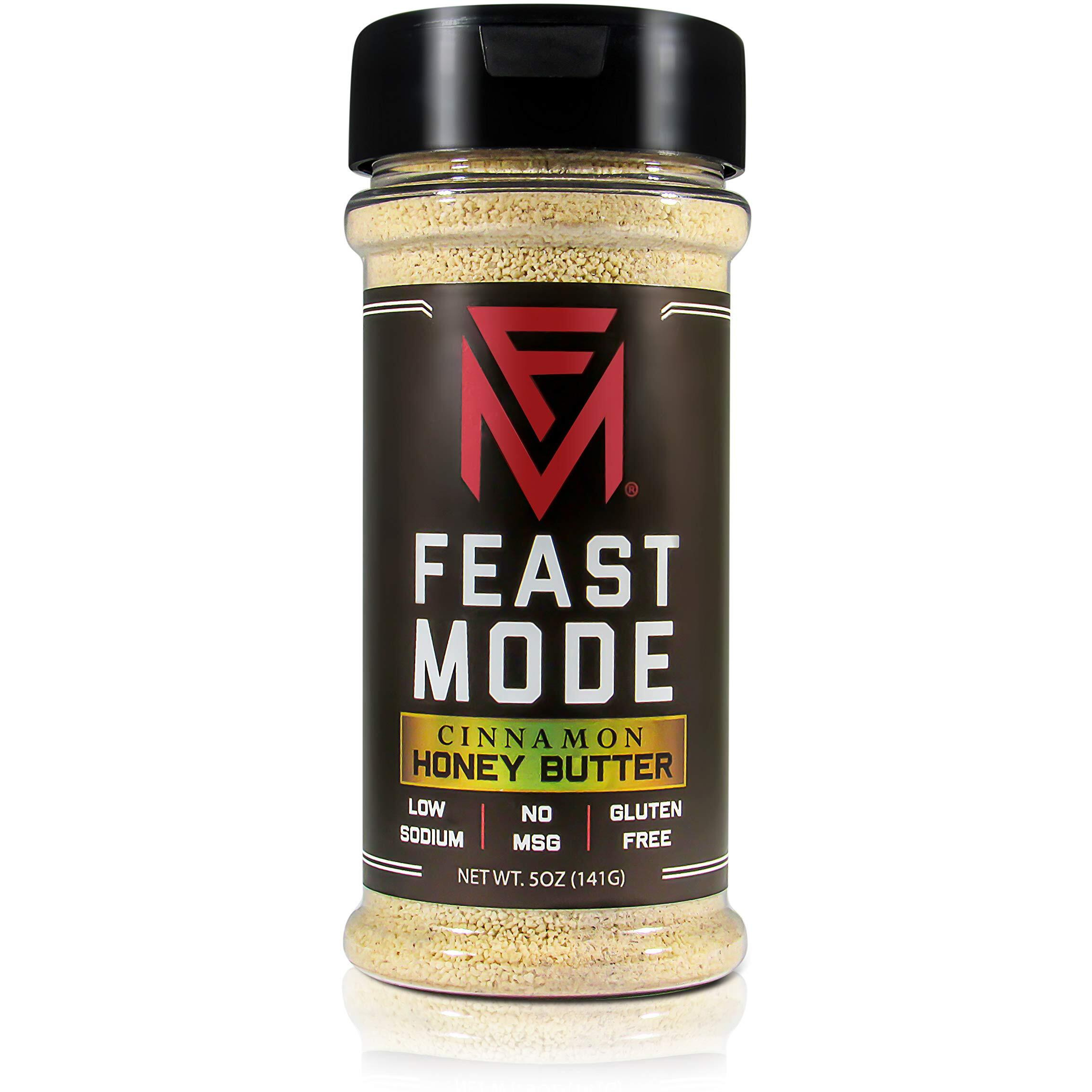 Feast Mode Flavors | Cinnamon Honey Butter Seasoning | Low Sodium No Msg Gluten Free | All Natural Meal Prep Flavoring, Sweet Topper For Breakfast Oatmeal Popcorn Ice Cream Dessert Spice Blend Powder