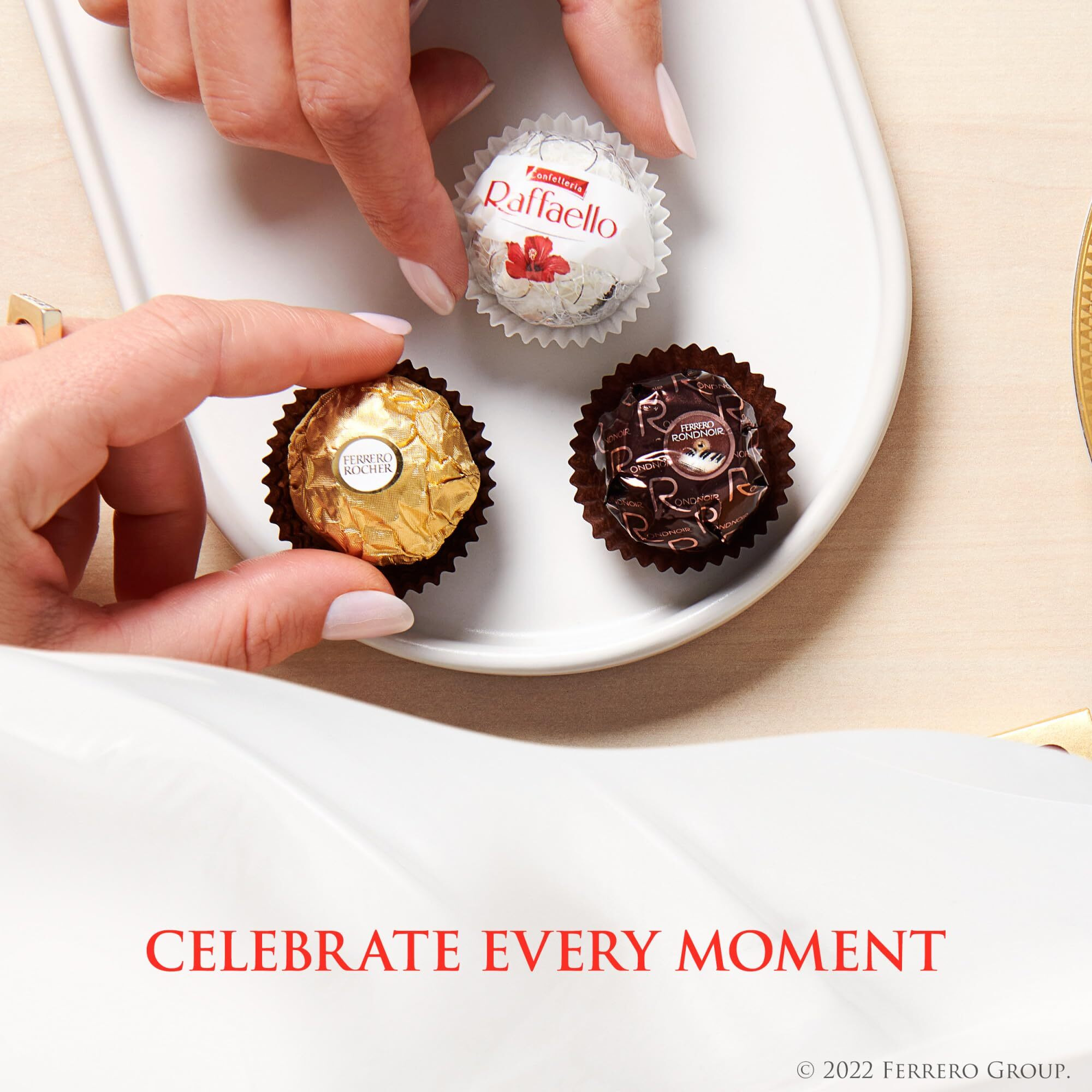 Raffaello, 15 Count, 6 Pack, Premium White Almond, Cream And Coconut, 5.3 Oz Each