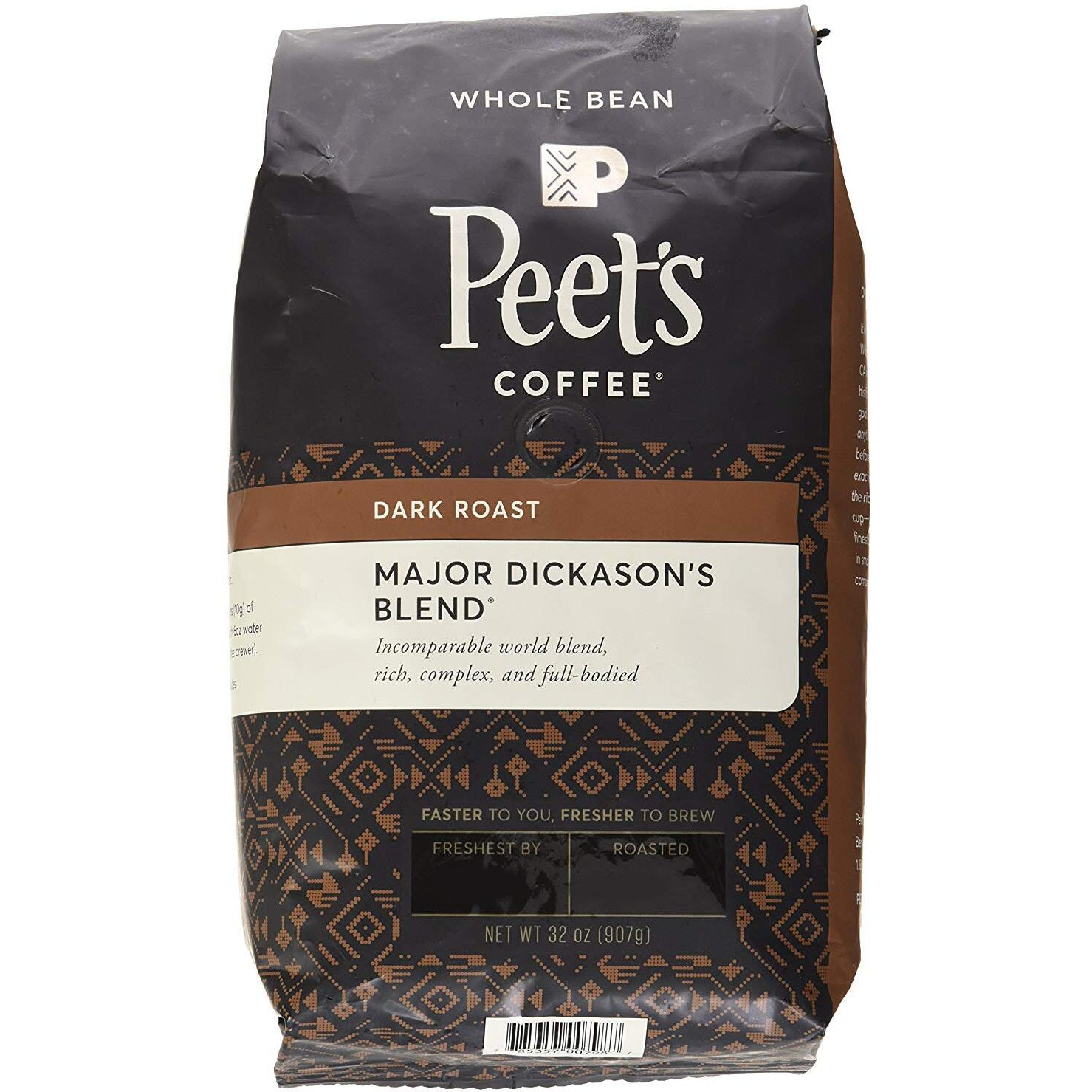 Peet's Coffee Major Dickason's Blend Deep Roast, Whole Bean (32 Oz.)