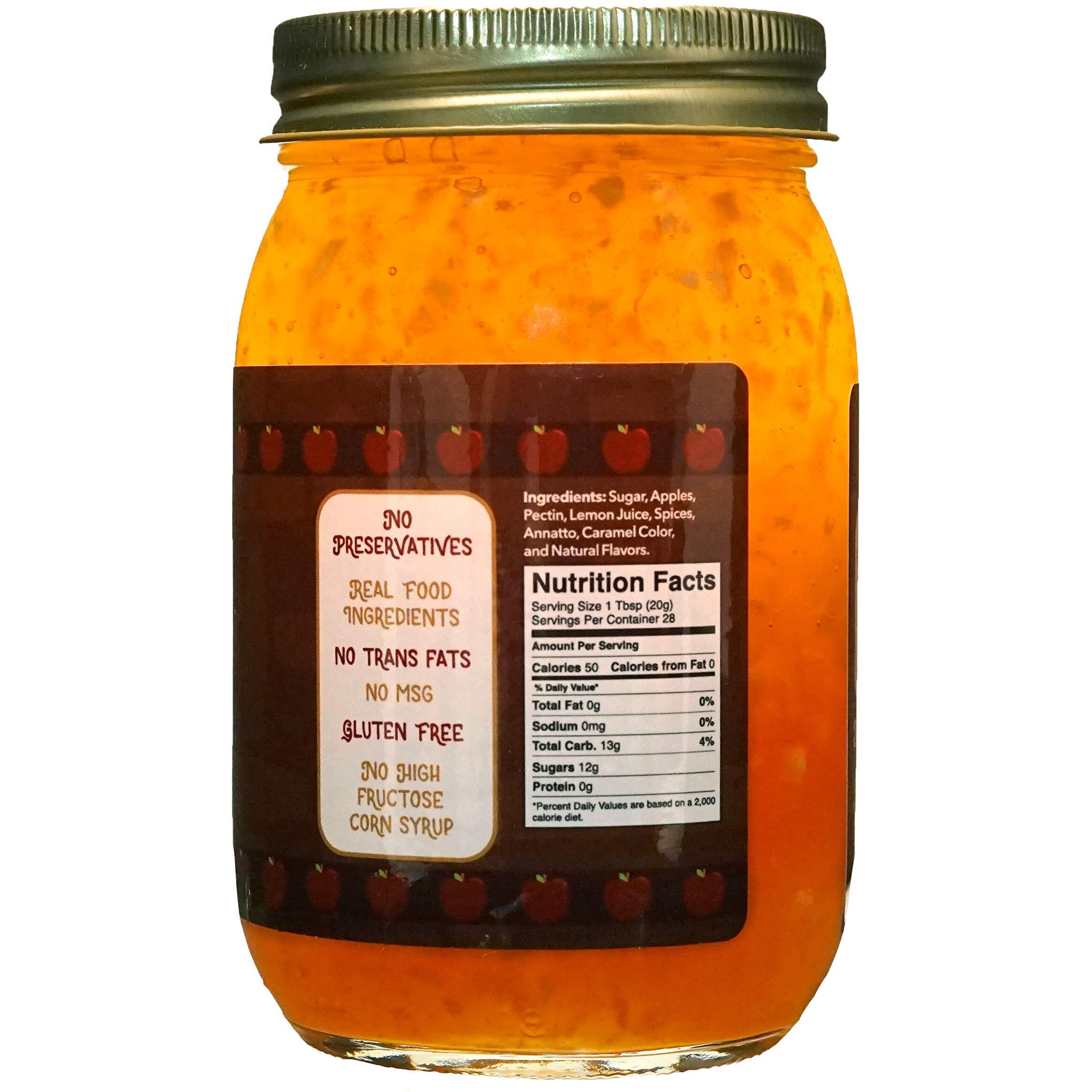 Green Jay Gourmet Apple Pie Jam - All-Natural Fruit Jam With Apples, Cinnamon & Spices - Vegan, Gluten-Free Jam - Contains No Preservatives Or Corn Syrup - Made In Usa - 2 X 20 Ounces