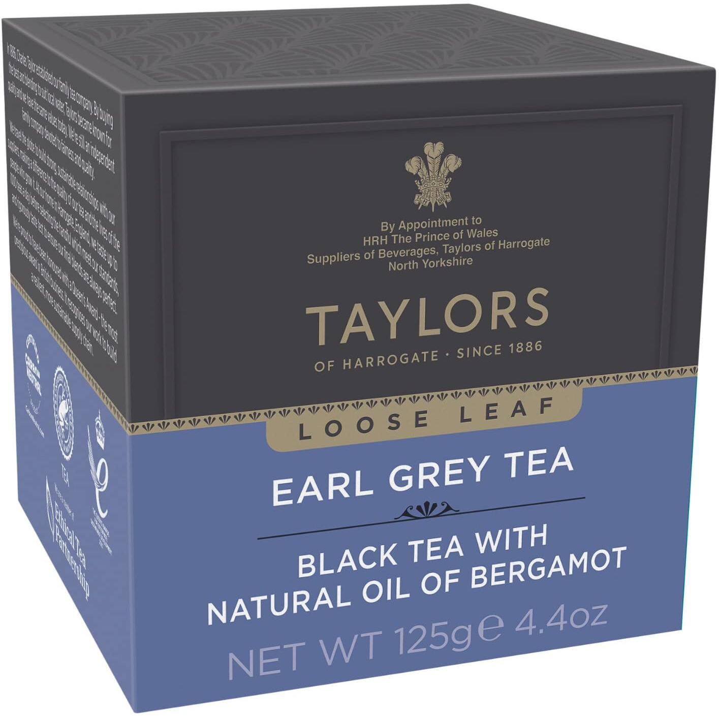 Taylors Of Harrogate Earl Grey Loose Leaf, 4.41 Ounce Carton (Pack Of 6)