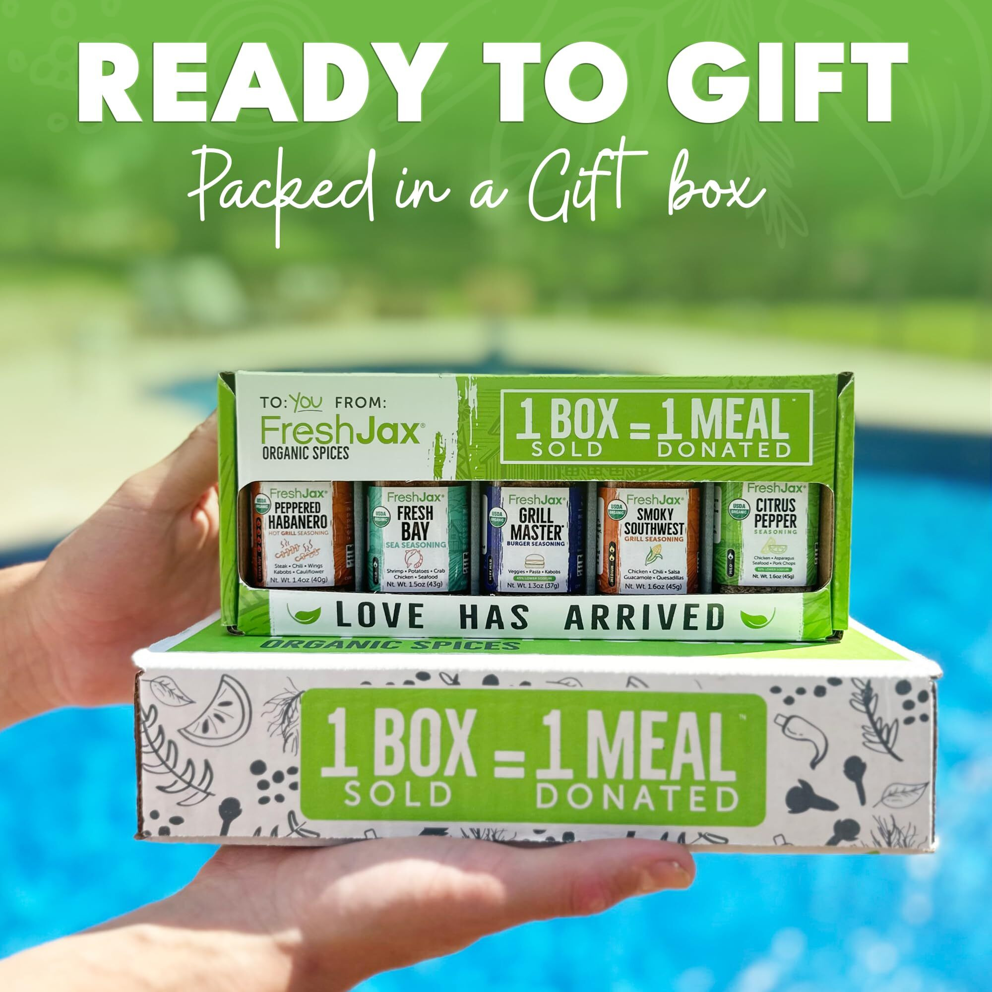 Freshjax Cookout Seasoning Gift Set | 5 Sampler Sized Organic All Purpose Spices And Seasonings | Grilling Gifts For Men Packed In A Giftable Box