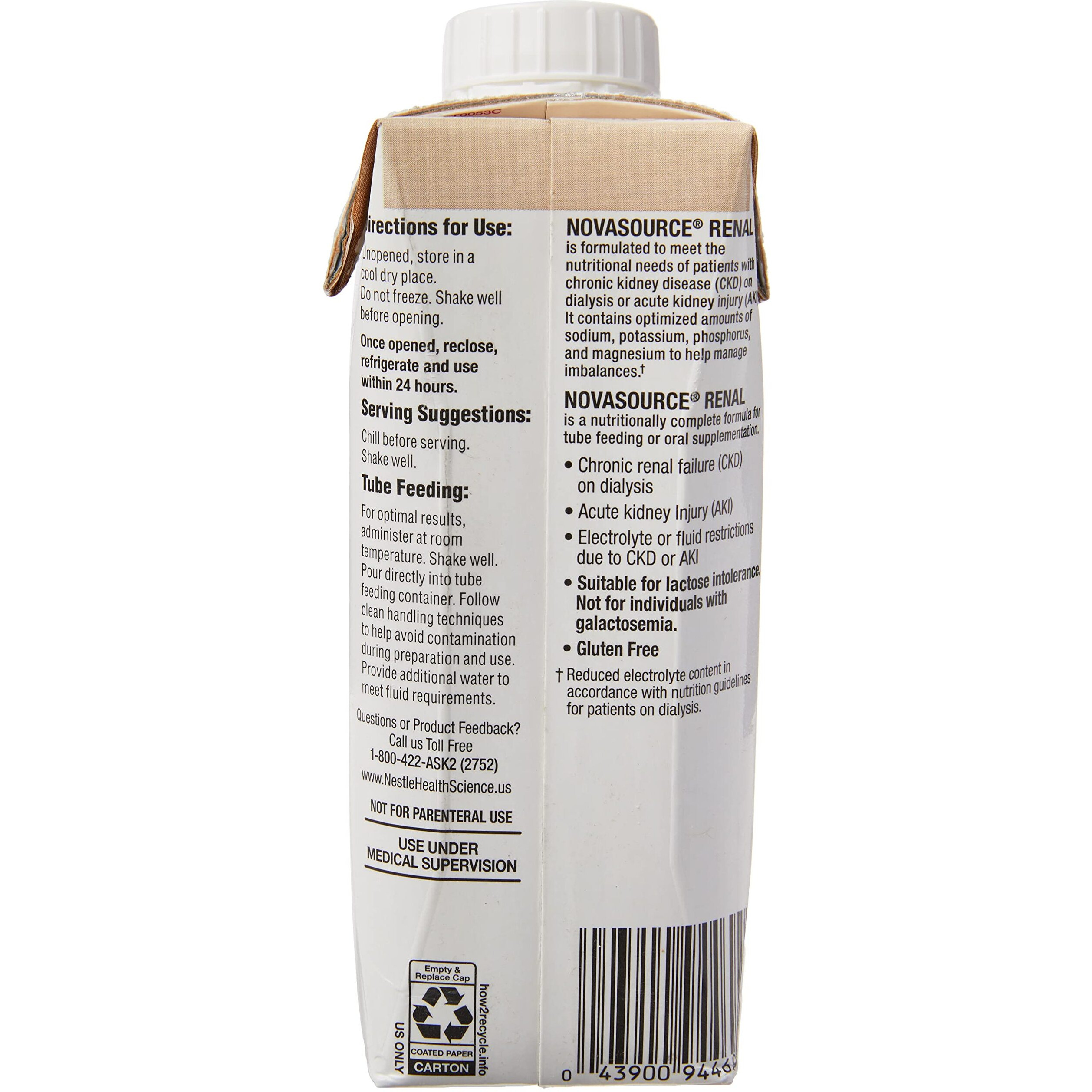 Novasource (2.0 Kcal/Ml) Renal Mocha Formula For Patients On Dialysis (475 Calories, 22G Protein) 8 Fl Oz (Pack Of 24)