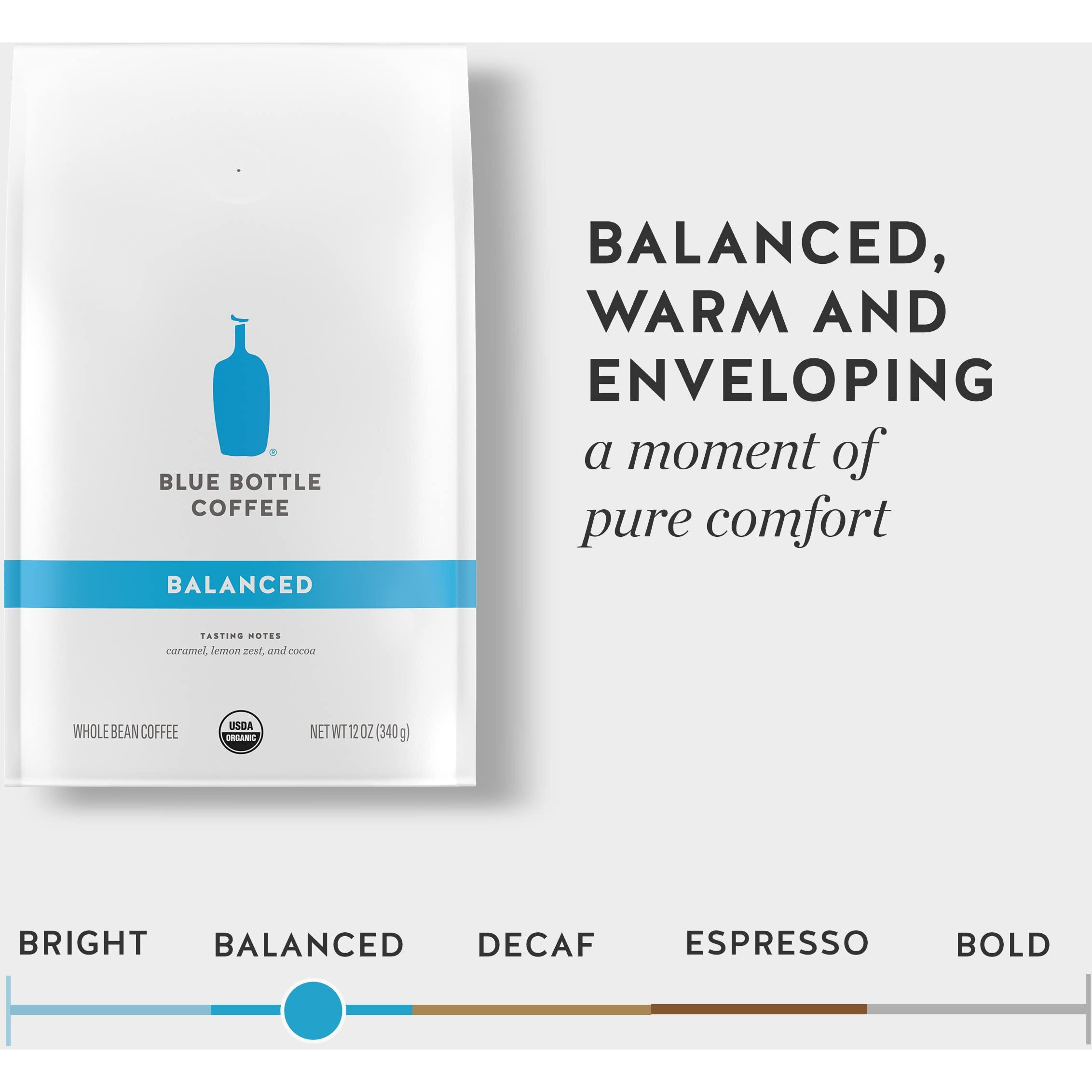Blue Bottle Whole Bean Organic Coffee, Balanced, Medium Roast, 12 Ounce Bag (Pack Of 1)