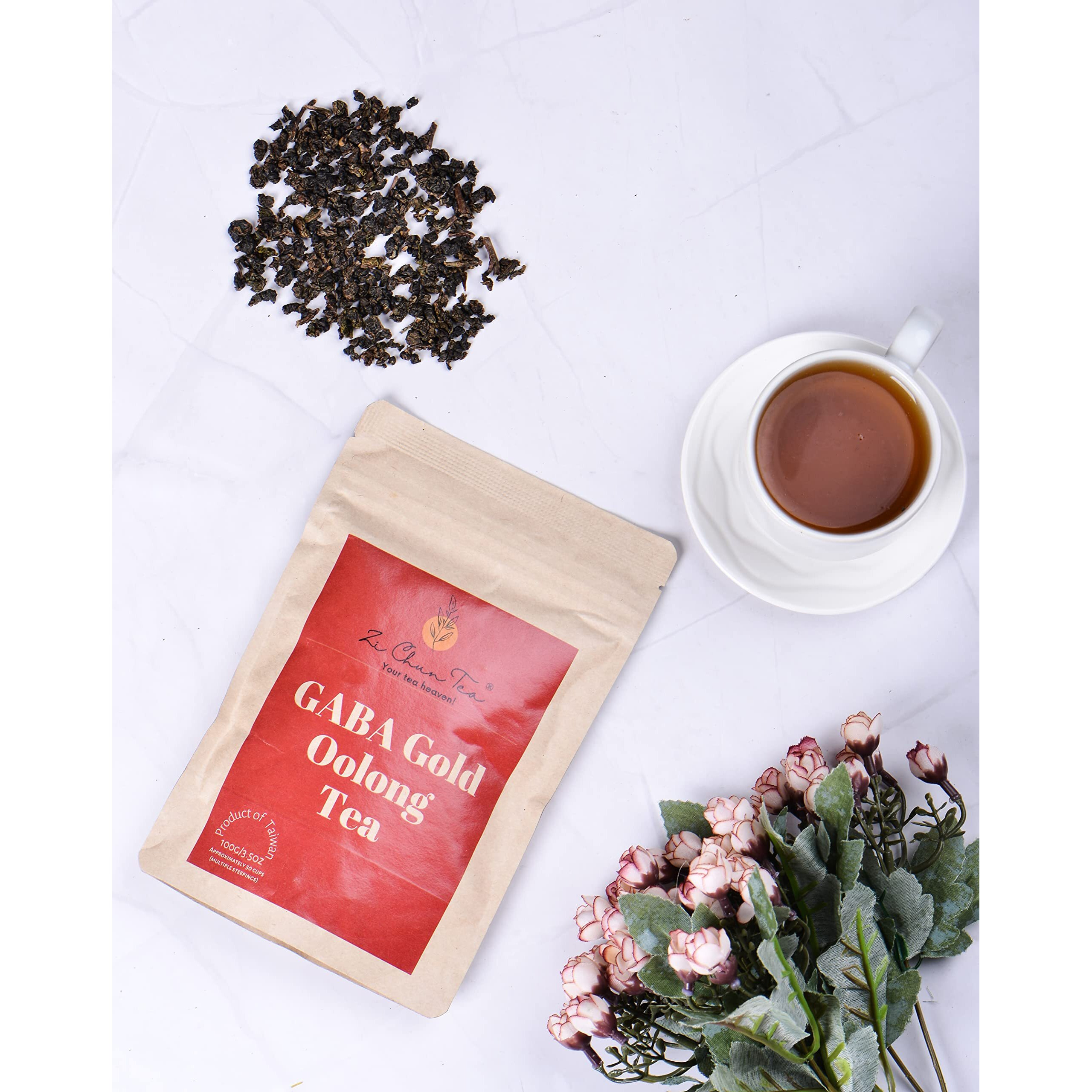 Gaba Gold - Organic Oolong Super Tea, Loose Leaf Stress Relief Tea - A Calming And Relaxing Tea - Aids Mental Focus And Clarity - 8.8 Ounces