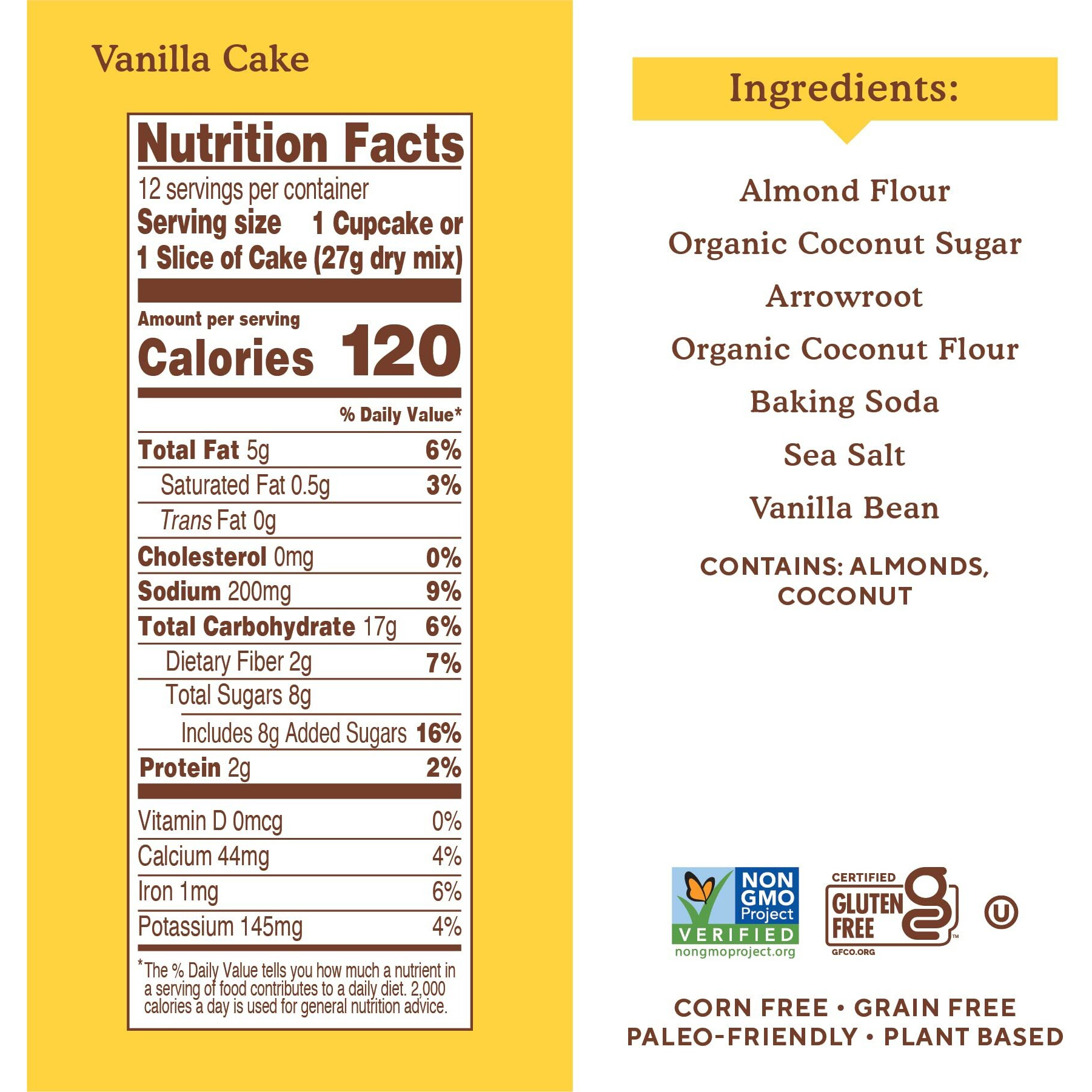 Simple Mills Almond Flour Mix, Vanilla Cupcake & Cake, 11.5 Oz (Packaging May Vary)