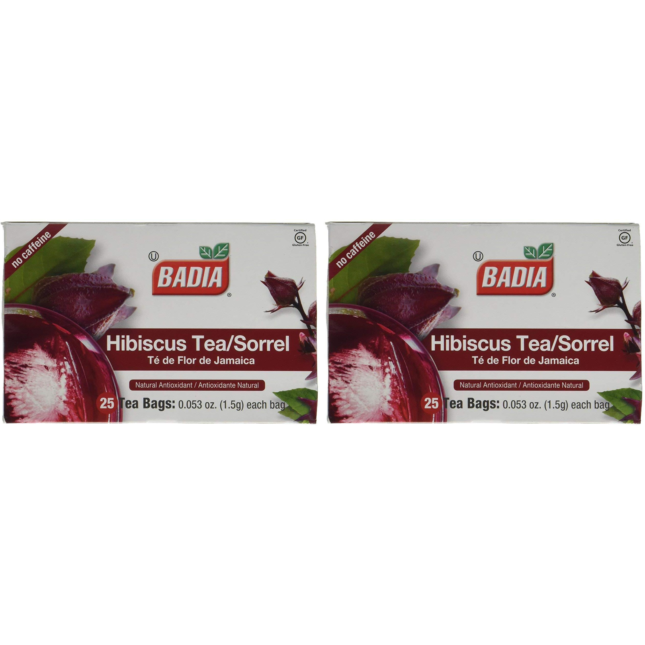 Badia Hibiscus Tea, 2 Pack (Each 25 Bags)