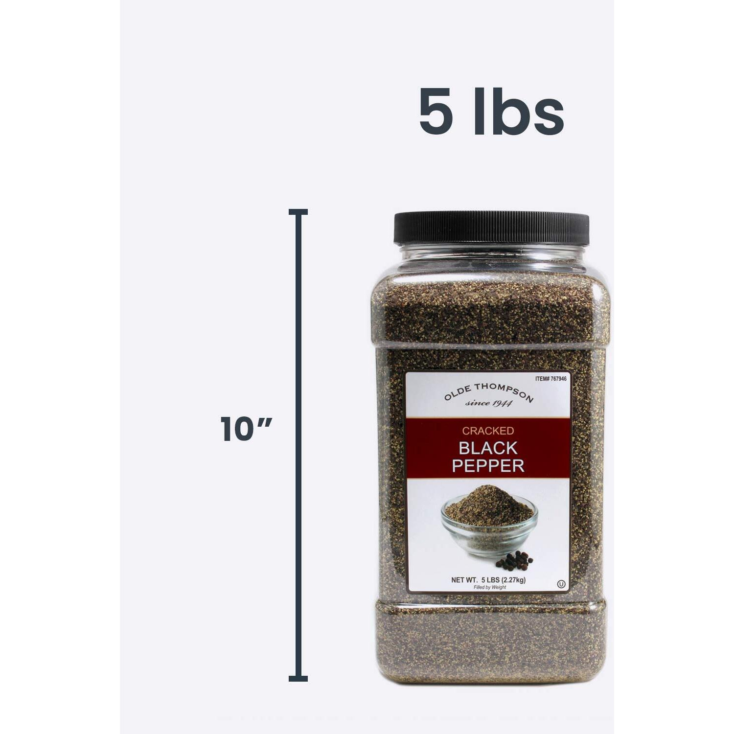 Olde Thompson Cracked Black Pepper, 5Lbs Bulk Size