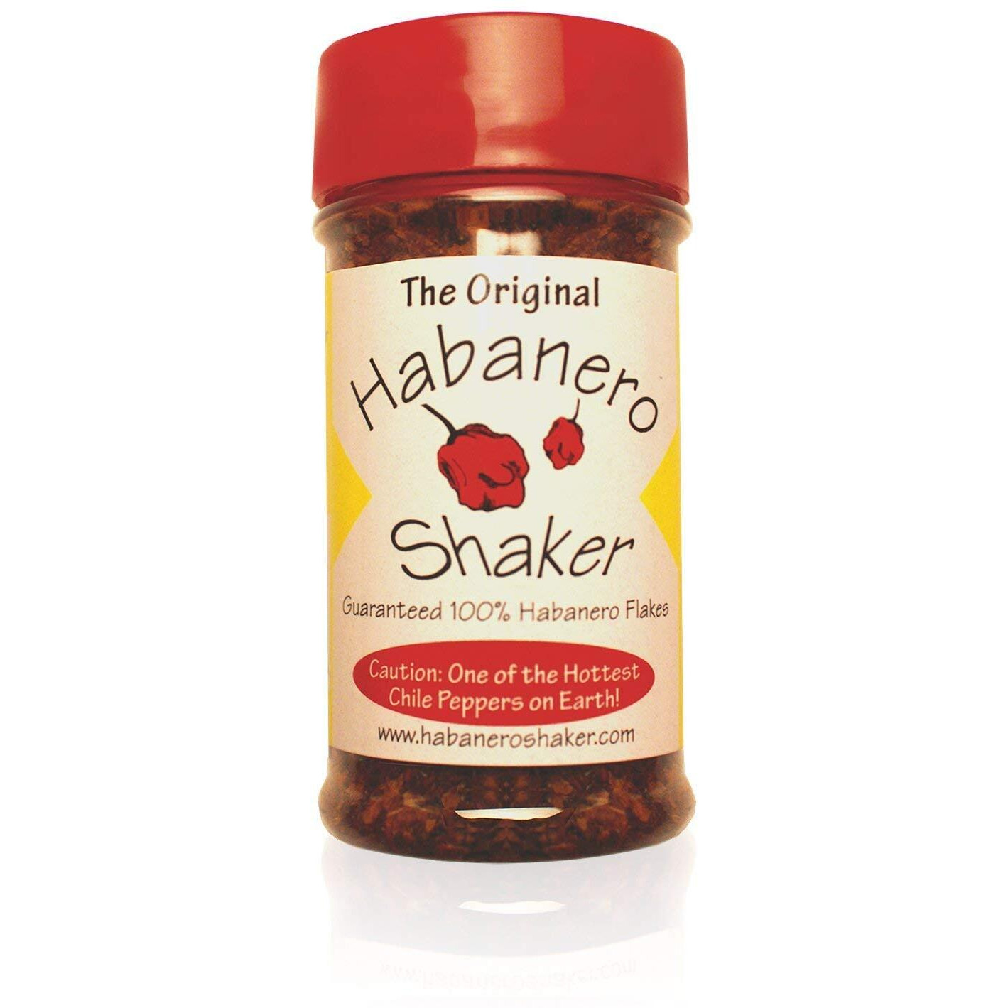 The Original Habanero Shaker - 100% Custom Flaked Hot Habanero Chile Peppers