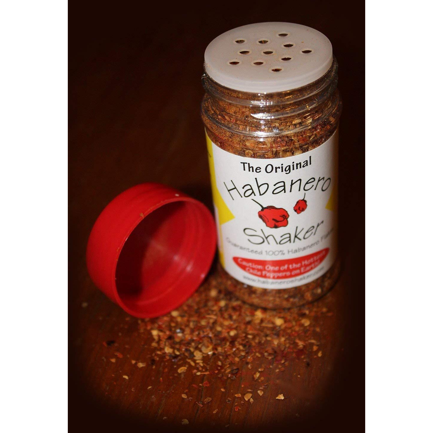 The Original Habanero Shaker - 100% Custom Flaked Hot Habanero Chile Peppers