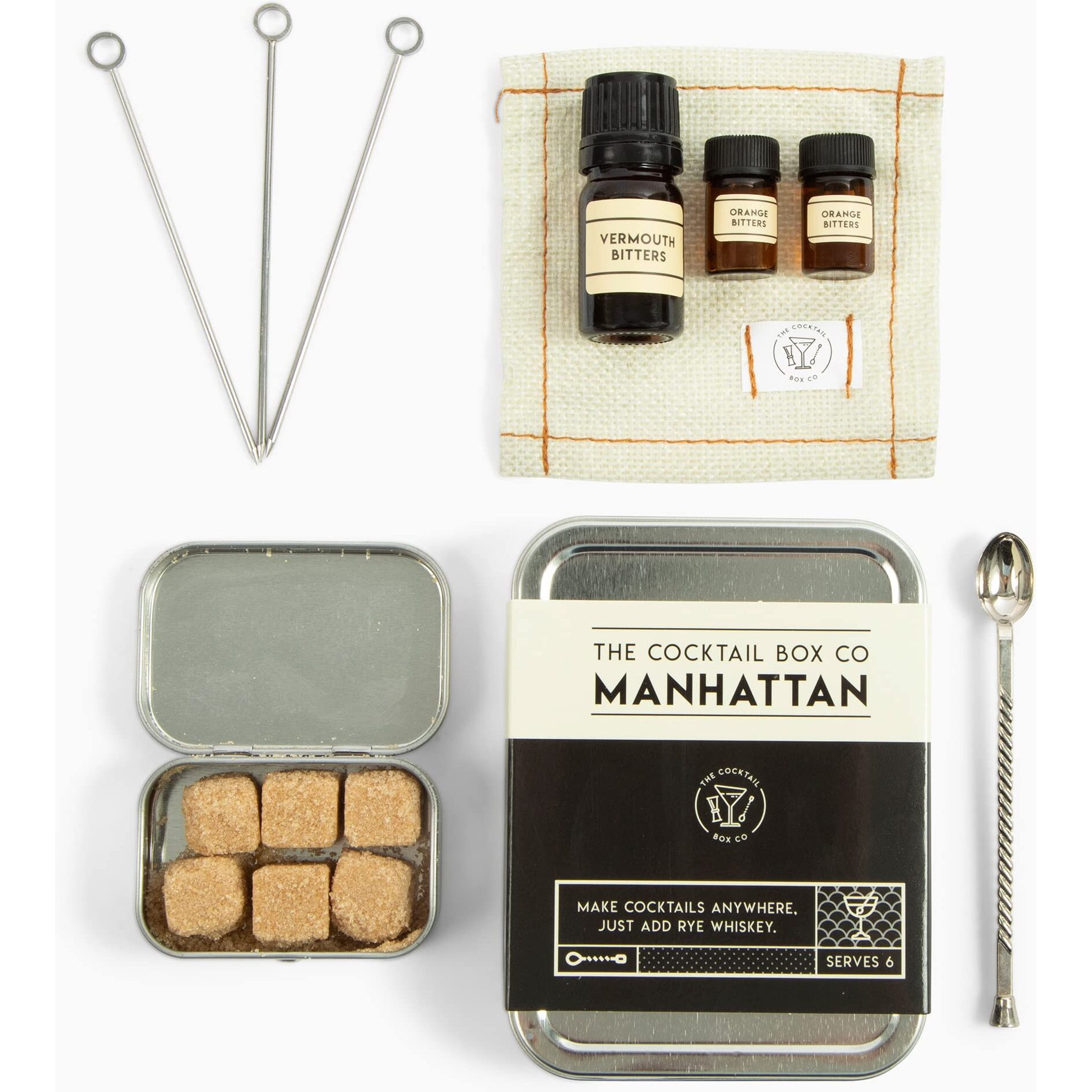 The Cocktail Box Co. Manhattan Cocktail Kit - Premium Cocktail Kits - Make Hand Crafted Cocktails. Great Gifts For Him Or Her Cocktail Lovers (1 Kit)