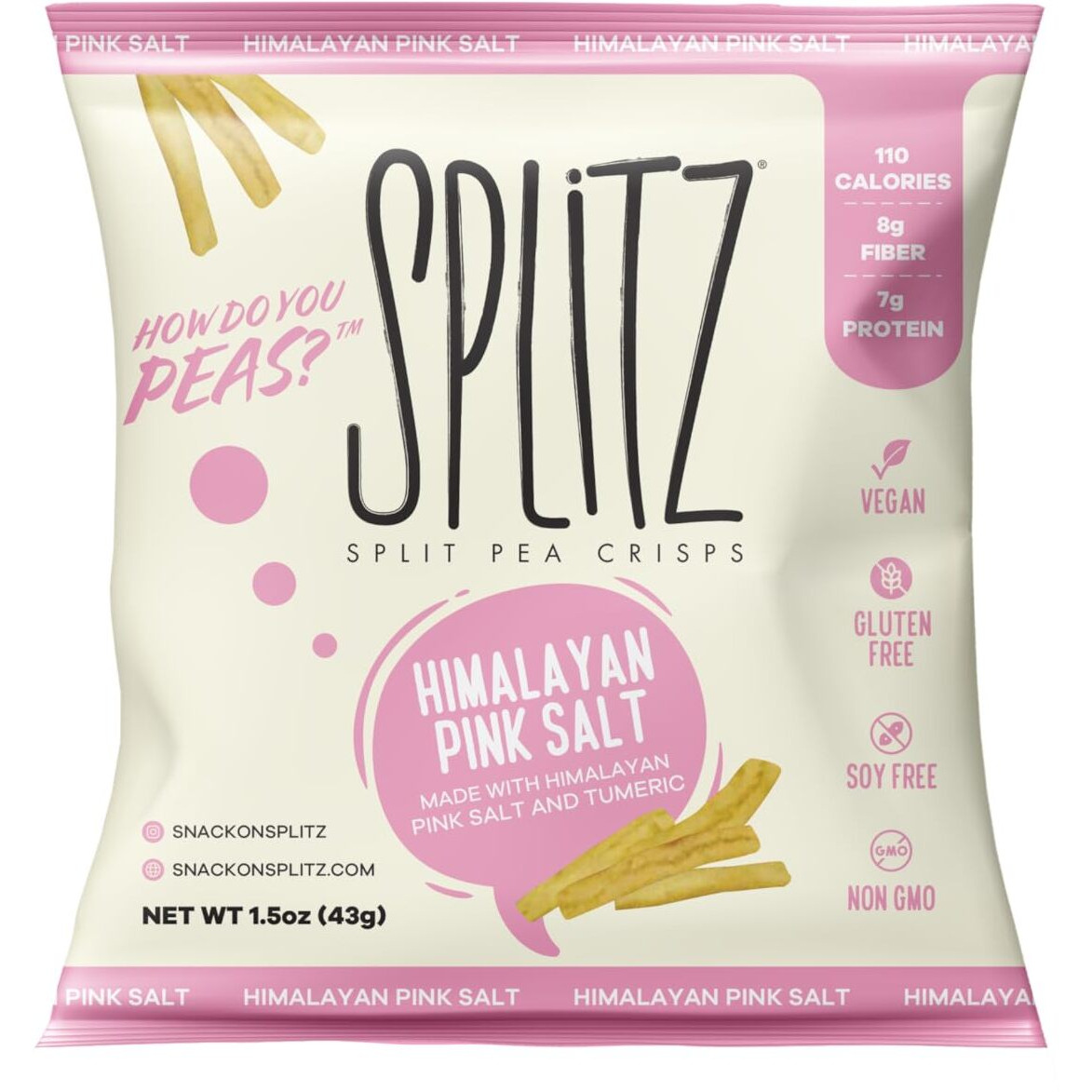 Splitz Split Pea Crisps Variety Pack (1.5Oz) 15Ct Plant-Based, Organic, Non-Gmo, Vegan, Gluten-Free, Superfoods, Healthy Snack For Kids And Adults, High Protein, High Fiber, Low Calorie