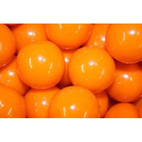Bayside Candy 1"" Large Gumballs - Colored Gumball Collection - Gumball Machine - Orange Gumballs 1"" Large (1Lb)