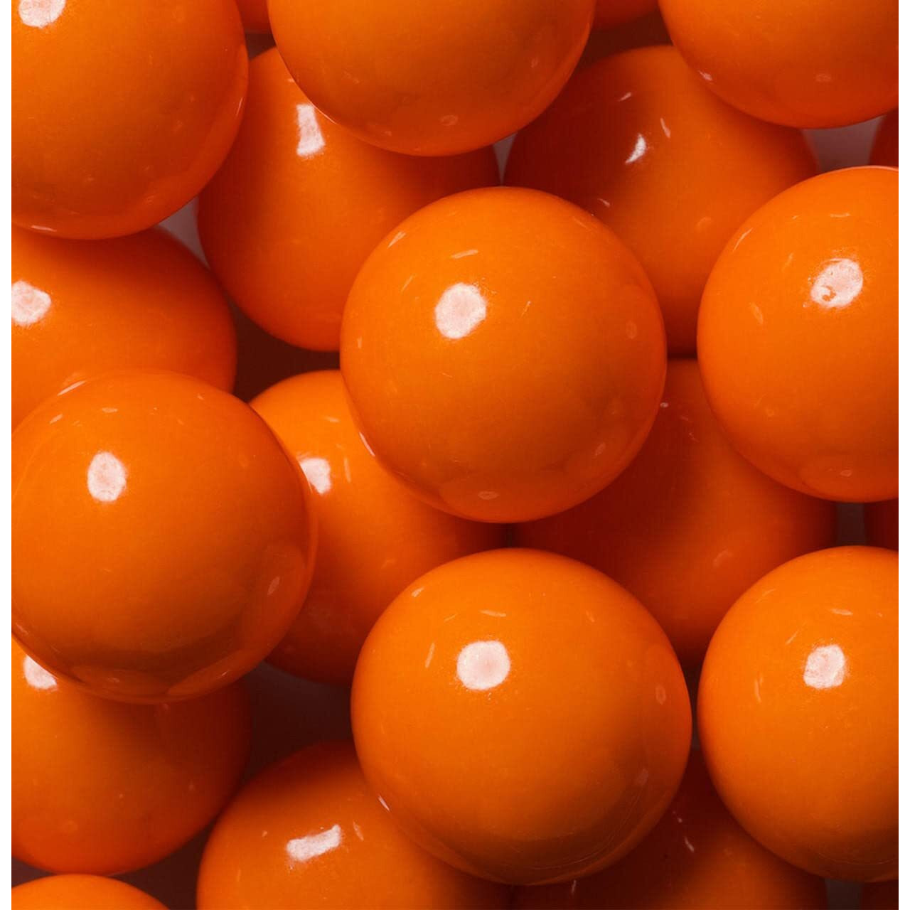 Bayside Candy 1"" Large Gumballs - Colored Gumball Collection - Gumball Machine - Orange Gumballs 1"" Large (1Lb)